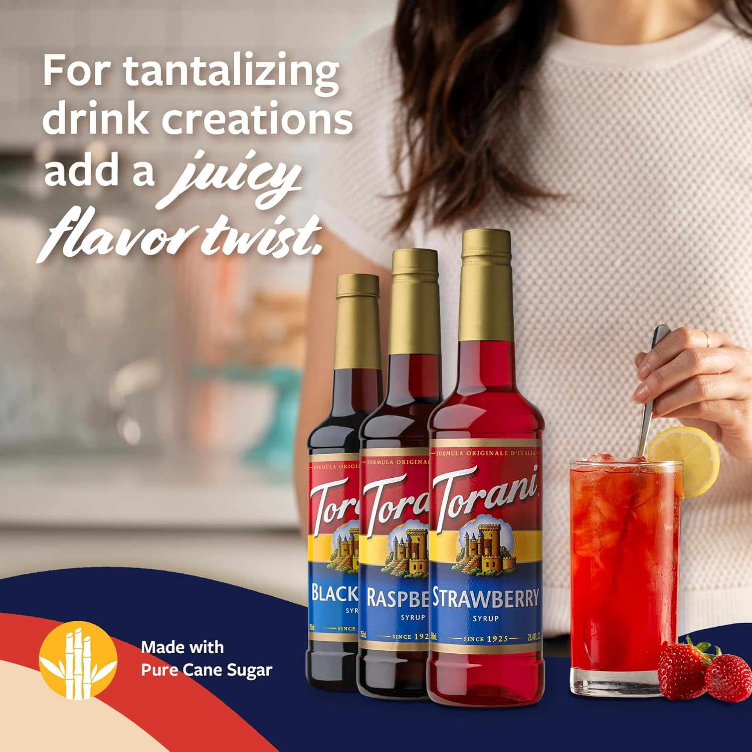 Torani Syrup Berry Lovers Raspberry, Strawberry and Blackberry (3 pack)