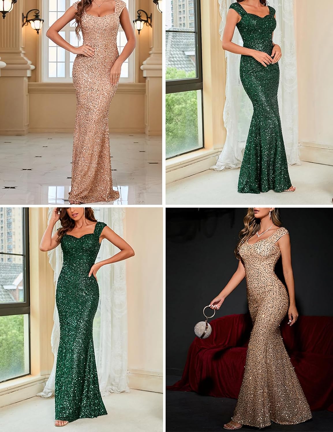 Madam Uniq Formal Dress Sequin Fishtail Sleeveless 1920s Gatsby Cocktail Prom Elegant Maxi Evening Gowns for Women - Image 3