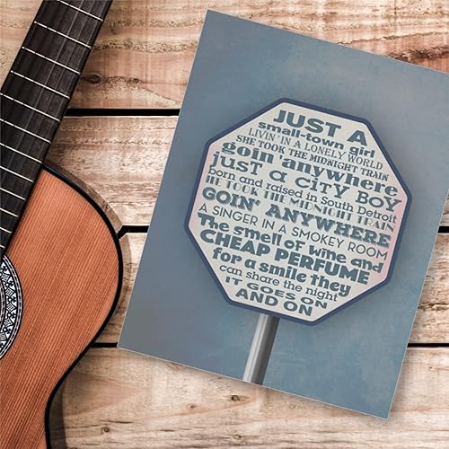 Miniatura 3 de Don't Stop Believin' Song - Lyrics Inspired Wall Decor Art Print Illustration