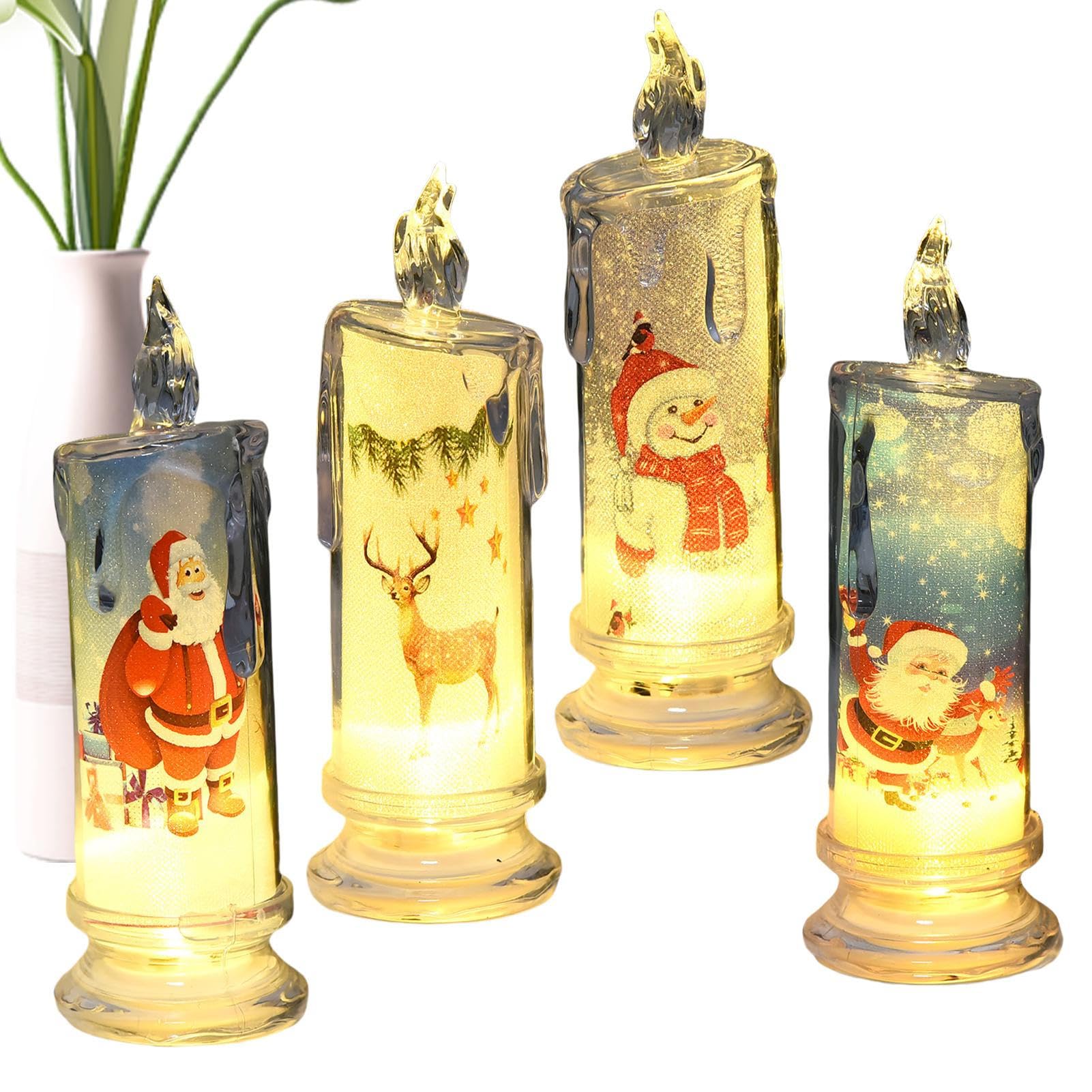 Velas LED de Navidad elegantes para decoración sofisticada de centros de mesa y cenas 8