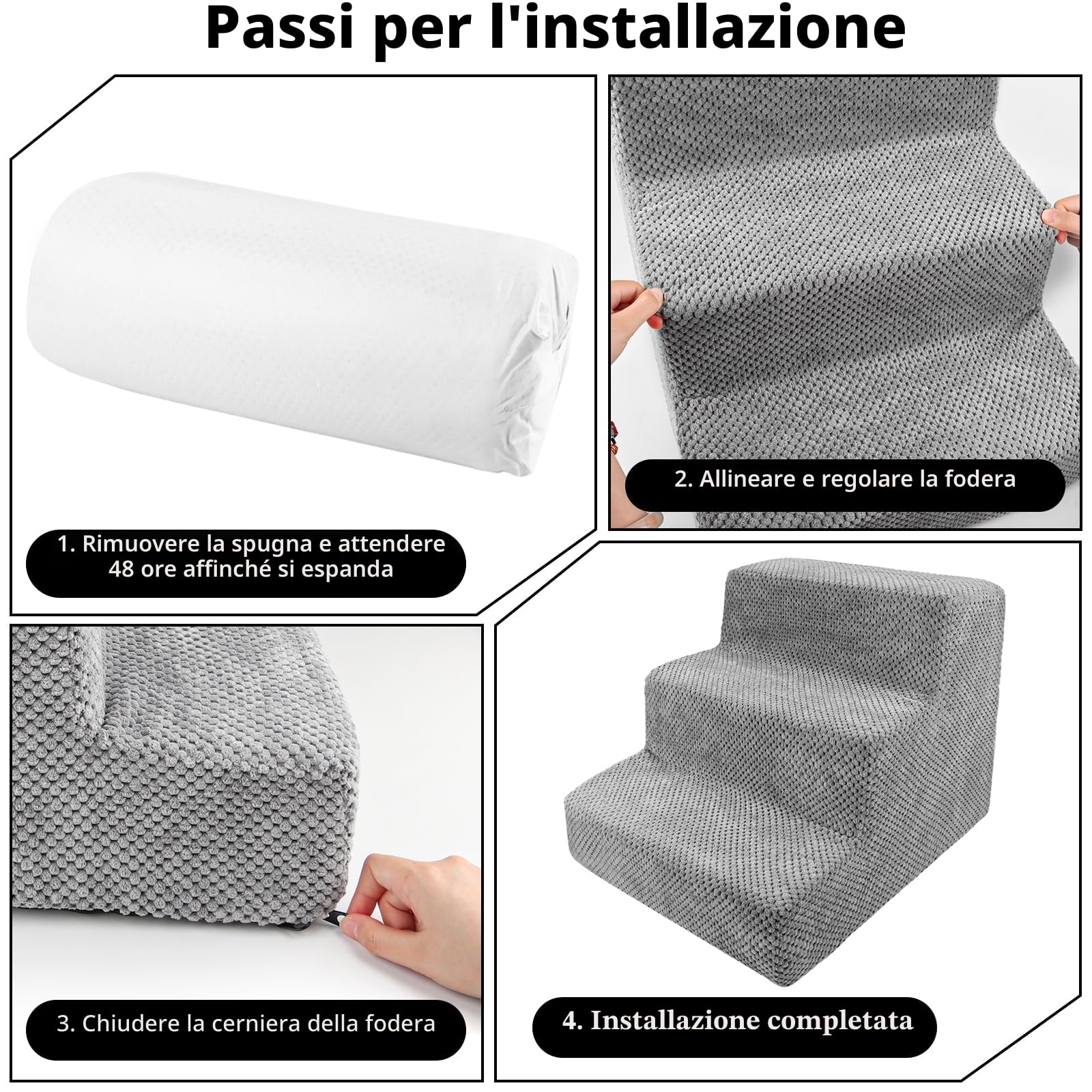 Scaletta Per Cani Rampa Per Cani,Scala Per Scaletta Per Di Piccola Taglia Scala Per Letto Gradini Per Cane Letto Scalini Per Salire Sul