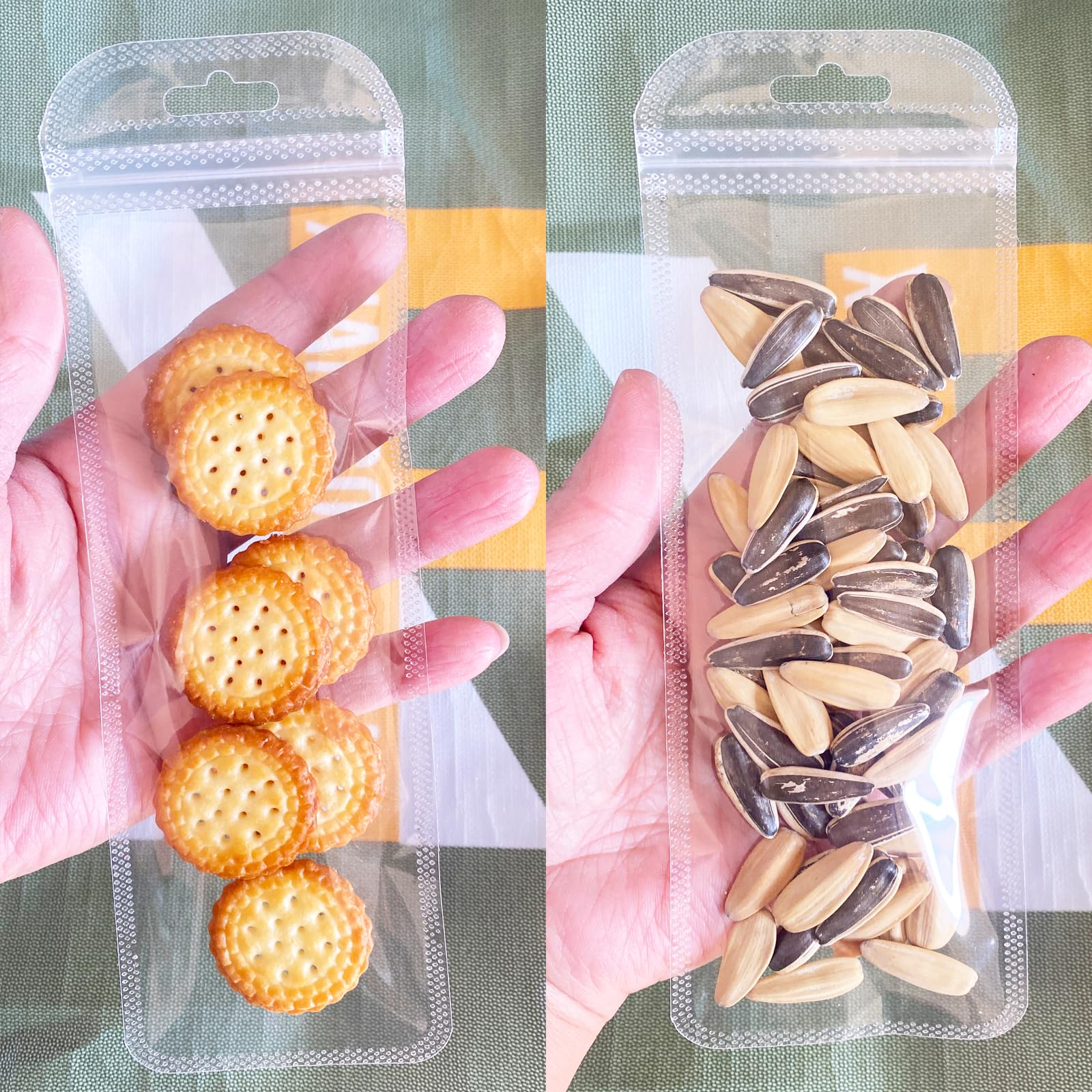 Resealable Clear Pouch Bag Pen Packaging Great for Party Favor Food Storage Zipper Bags Beadable Pen Packaging Bags for Pen,Jewelry,Brushes Small