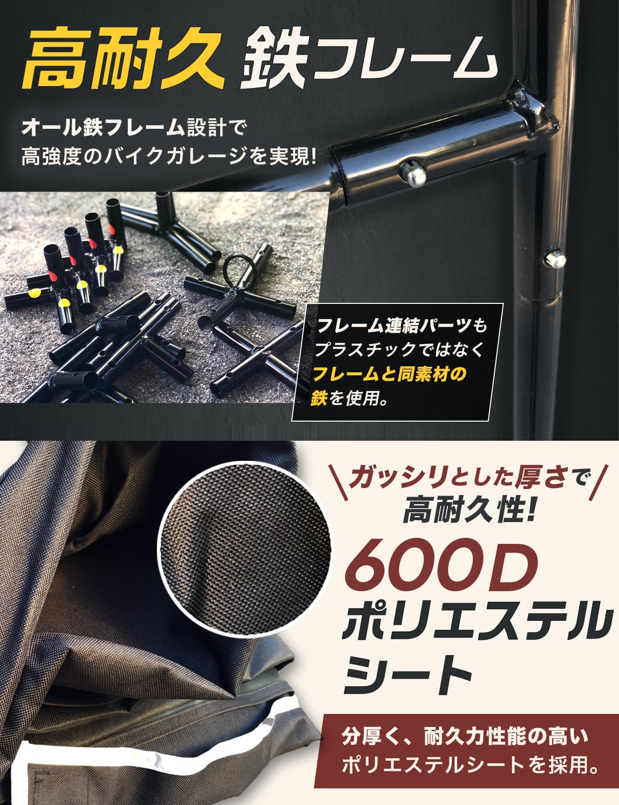 Amazon | awnec バイクガレージカバー 単品 交換用カバー (Sサイズ 