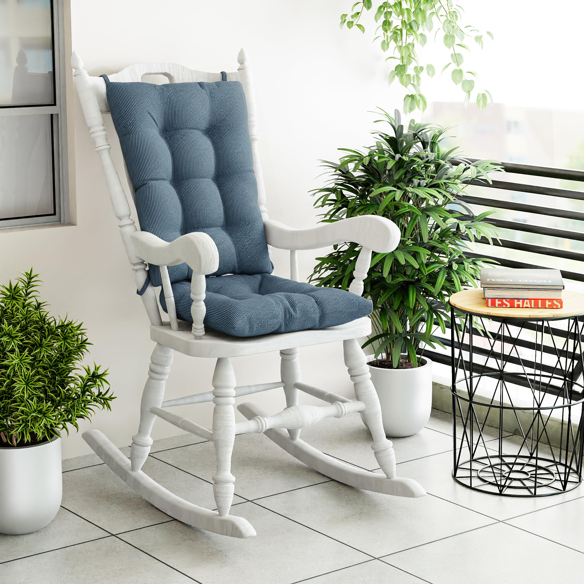 Klear Vu Gripper Jumbo Saturn Rocking Chair Cushion Set, Blue