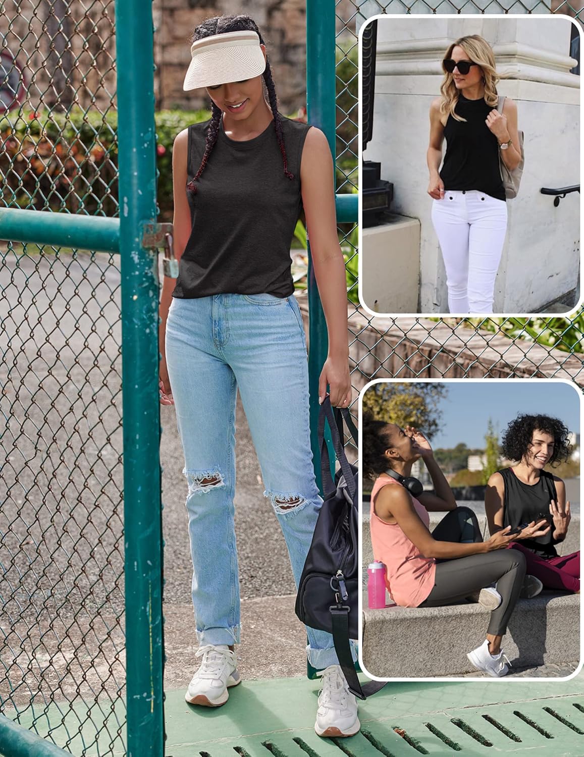 COOrun Women's Sleeveless Athletic Shirts Lightweight Sports Shirt Quick Dry Yoga Tank Tops Muscle Tank - Image 5