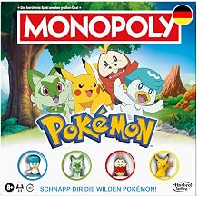 Monopoly Pok mon Edition Board Game From 8 Years 2 to 4 Players Children's Game for Pok mon Fans Fun Family Game 45 Minutes Average - German Version