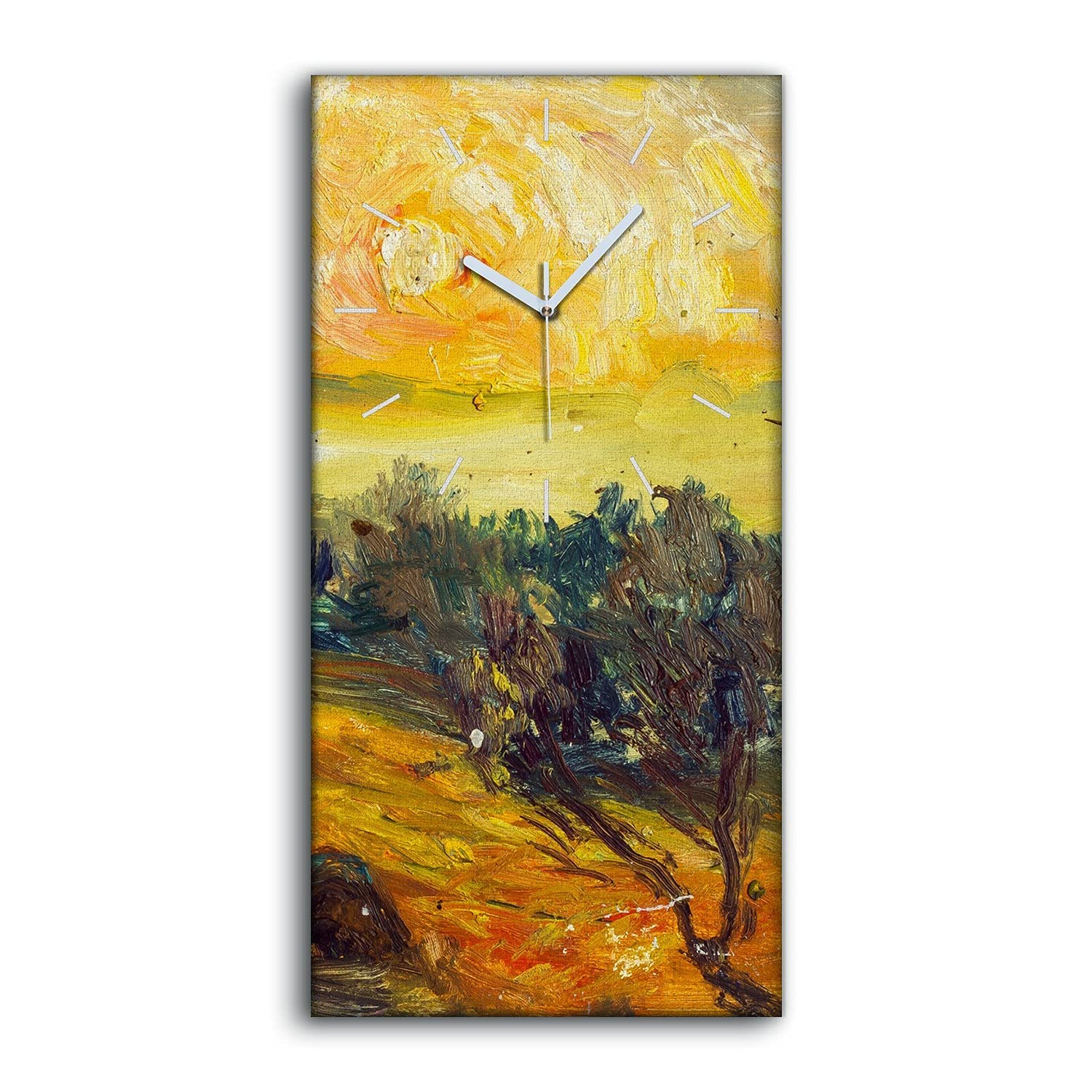Horloge sur Toile Silencieuse sans Tic-Tac pour Dormir | Art Moderne 30x60cm