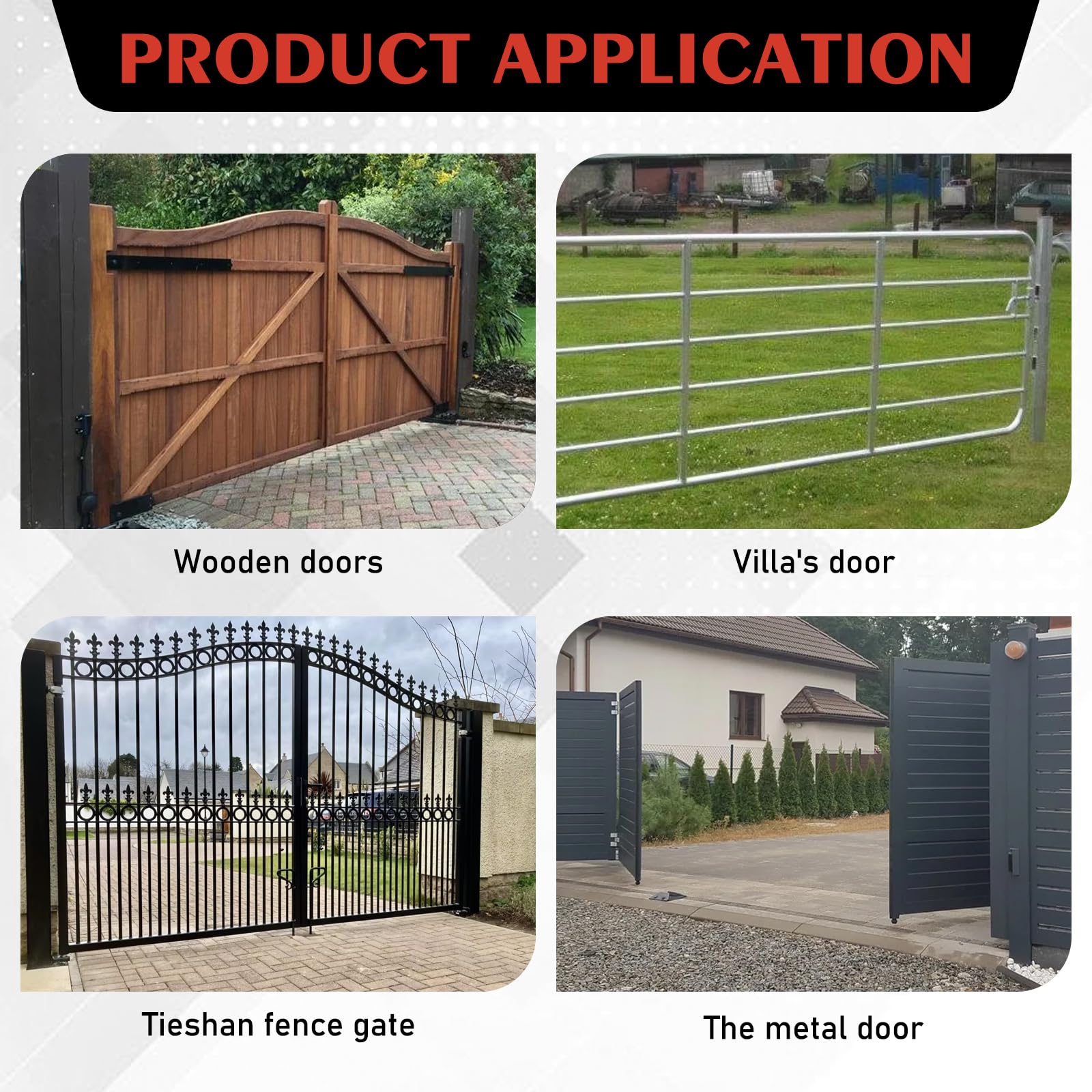 Rueda de puerta de valla de 8 pulgadas, ruedas giratorias con tornillos, rodillos tubulares amortiguadores con resorte, rueda con suspensión robusta, para puertas tubulares, puertas de metal, puertas