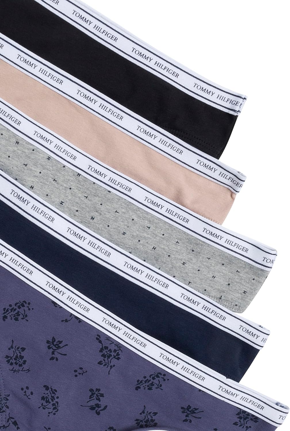 Tommy Hilfiger womens Classic Cotton Thong Underwear With Logo Waistband 5-pack - Image 6