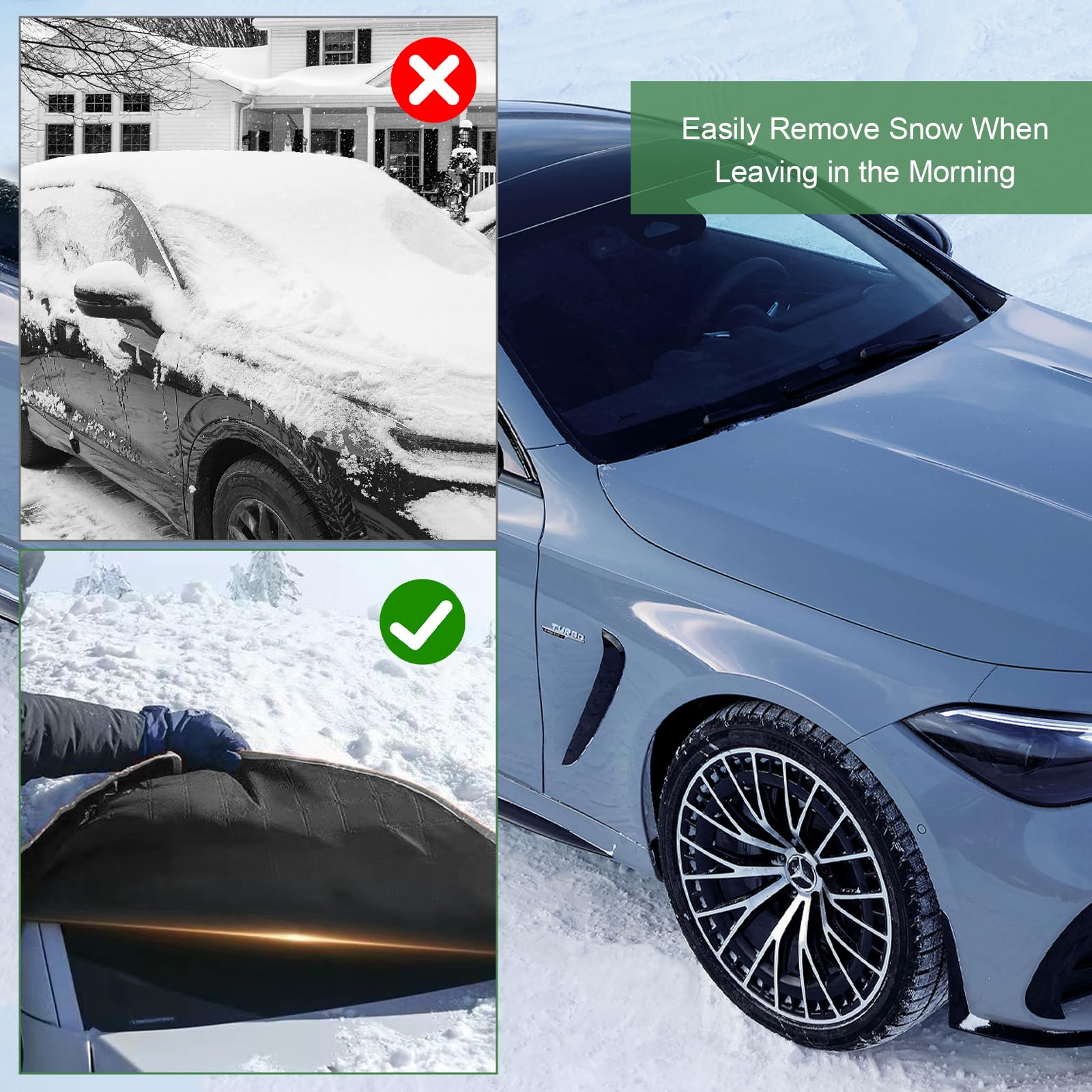 Copri Parabrezza Auto Universale 140x220cm Protezione Neve Ghiaccio Gelo Sole Stagioni Auto SUV