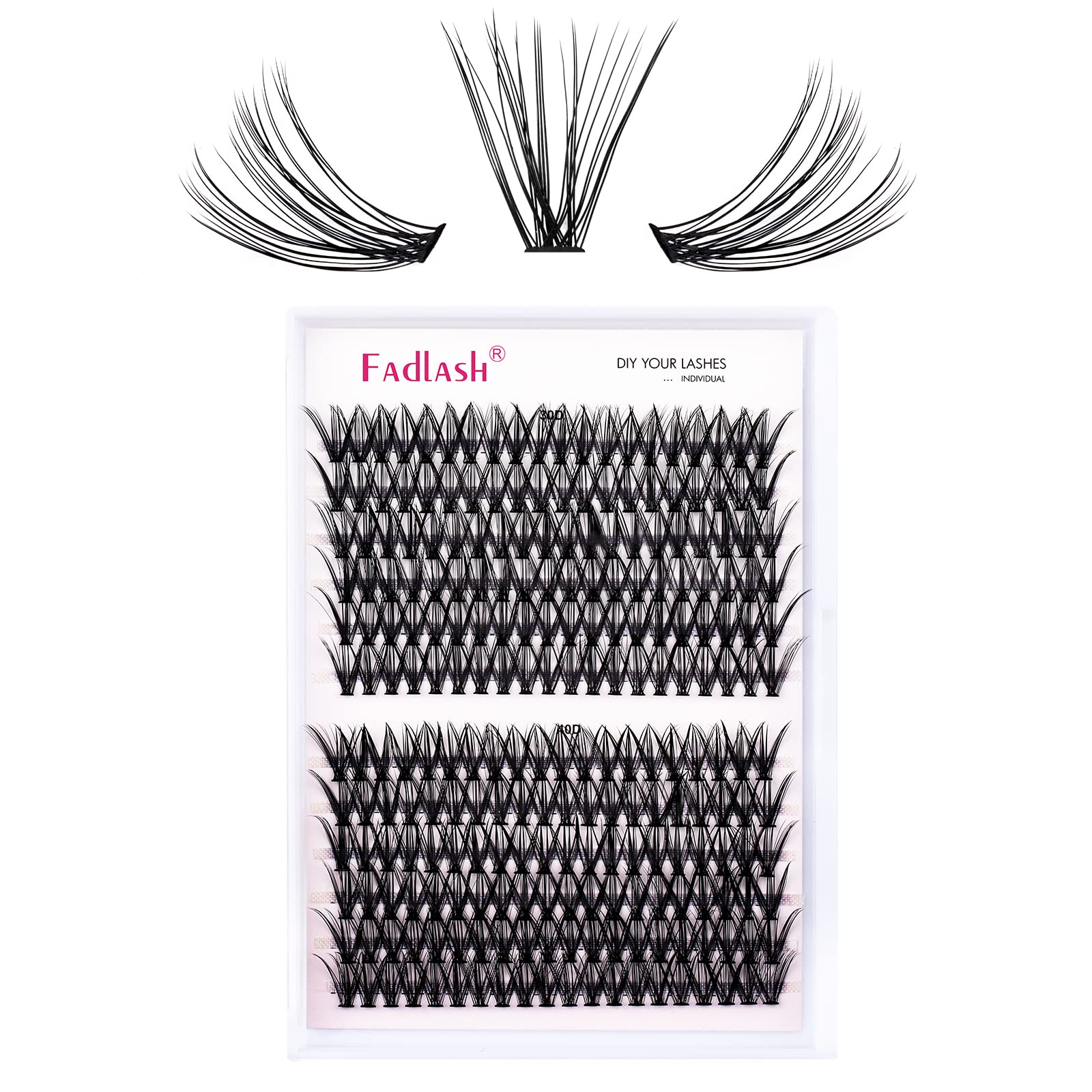 FADLASH Lash 120pcs 0.07mm D Curl 8-16mm 40D Mixed Trays Customizable DIY Eyelash Extensions for Beginners — view 107