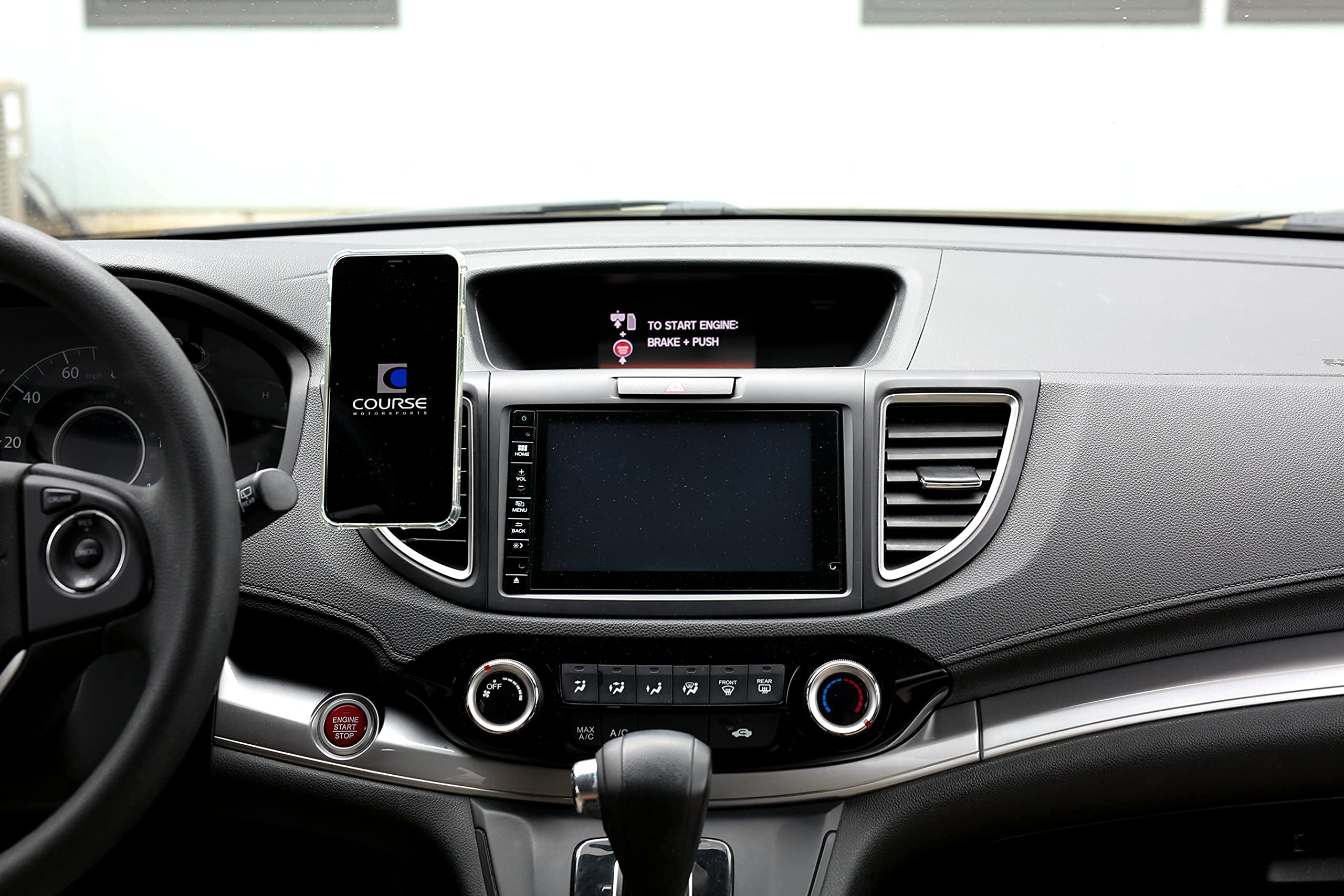Course Motorsports DirectFit - Soporte de teléfono con cabezal de carga inalámbrico de agarre automático y soporte de teléfono de coche para Jeep Cherokee (2014-2019) - Cargador de agarre automático