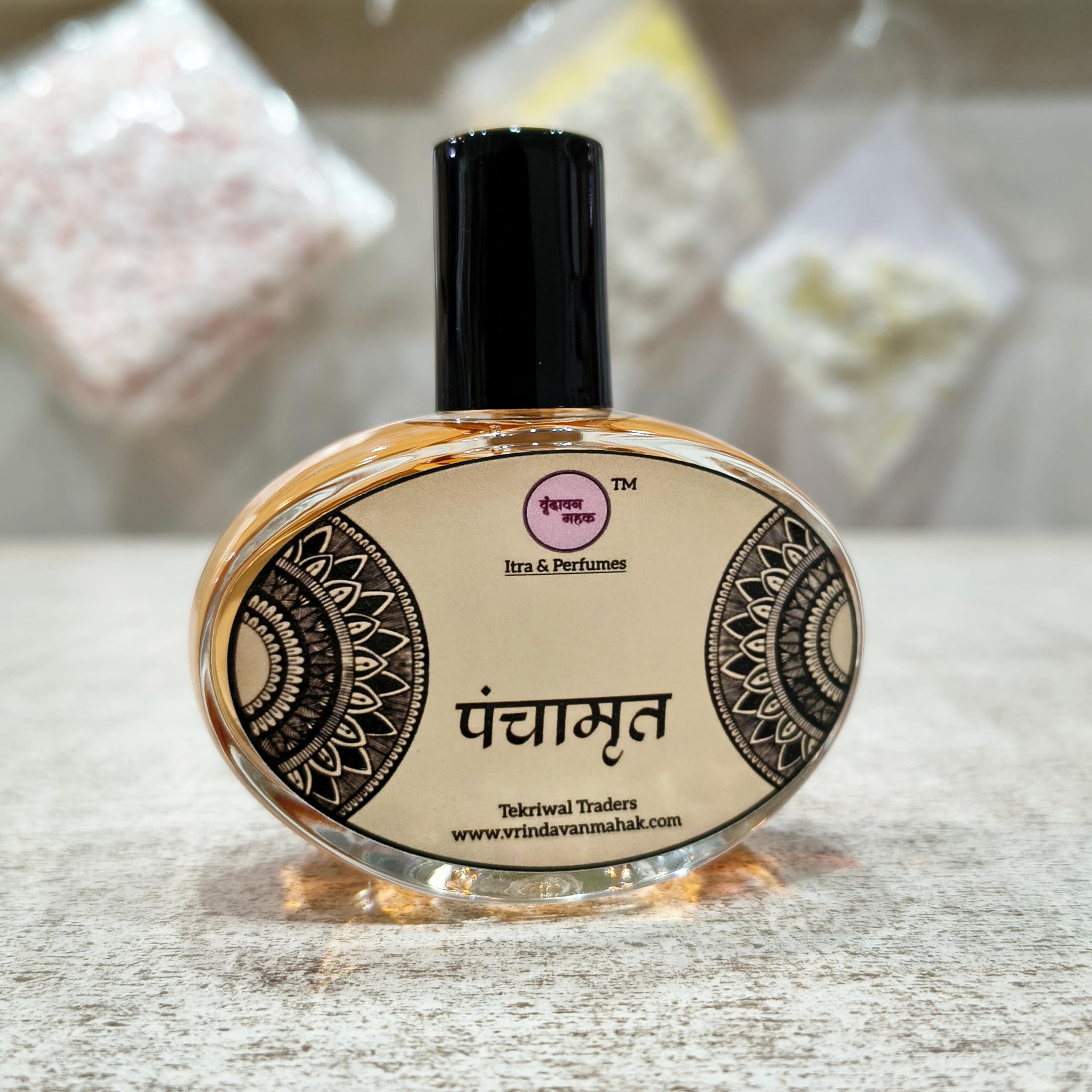 Panchamrit Perfume | Spiritual Indian Fragrance with Rose, Milk, Honey, Curd & Makkhan | Long-Lasting Devotional Scent for Puja, Meditation, Festivals | 50ml-image-4