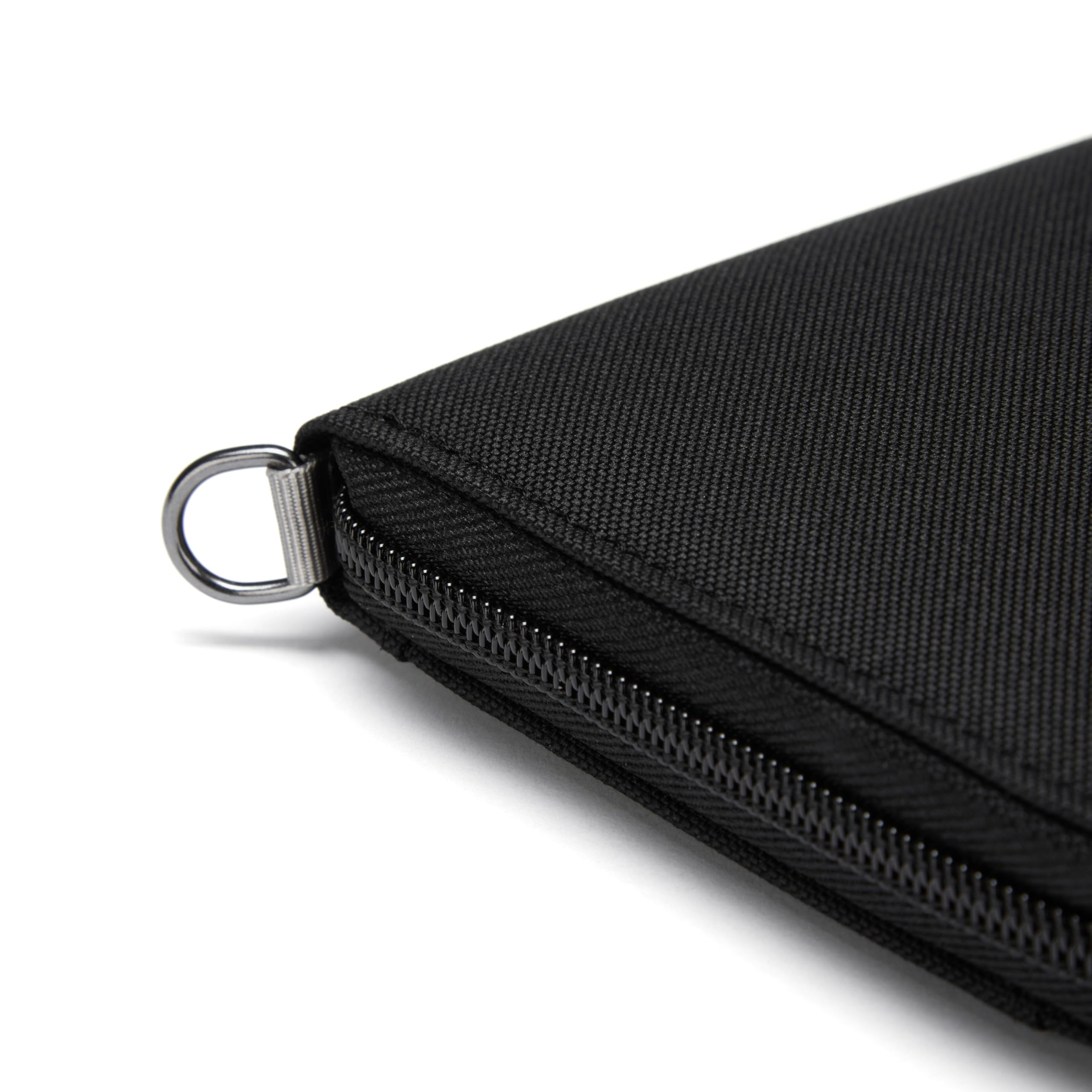 Pacsafe Kompaktowy organizer podróżny, blokujący RFIDsafe RFID, czarny (Jet Black), rozmiar uniwersalny, blokujący RFID Rfidsafe kompaktowy organizer podróżny