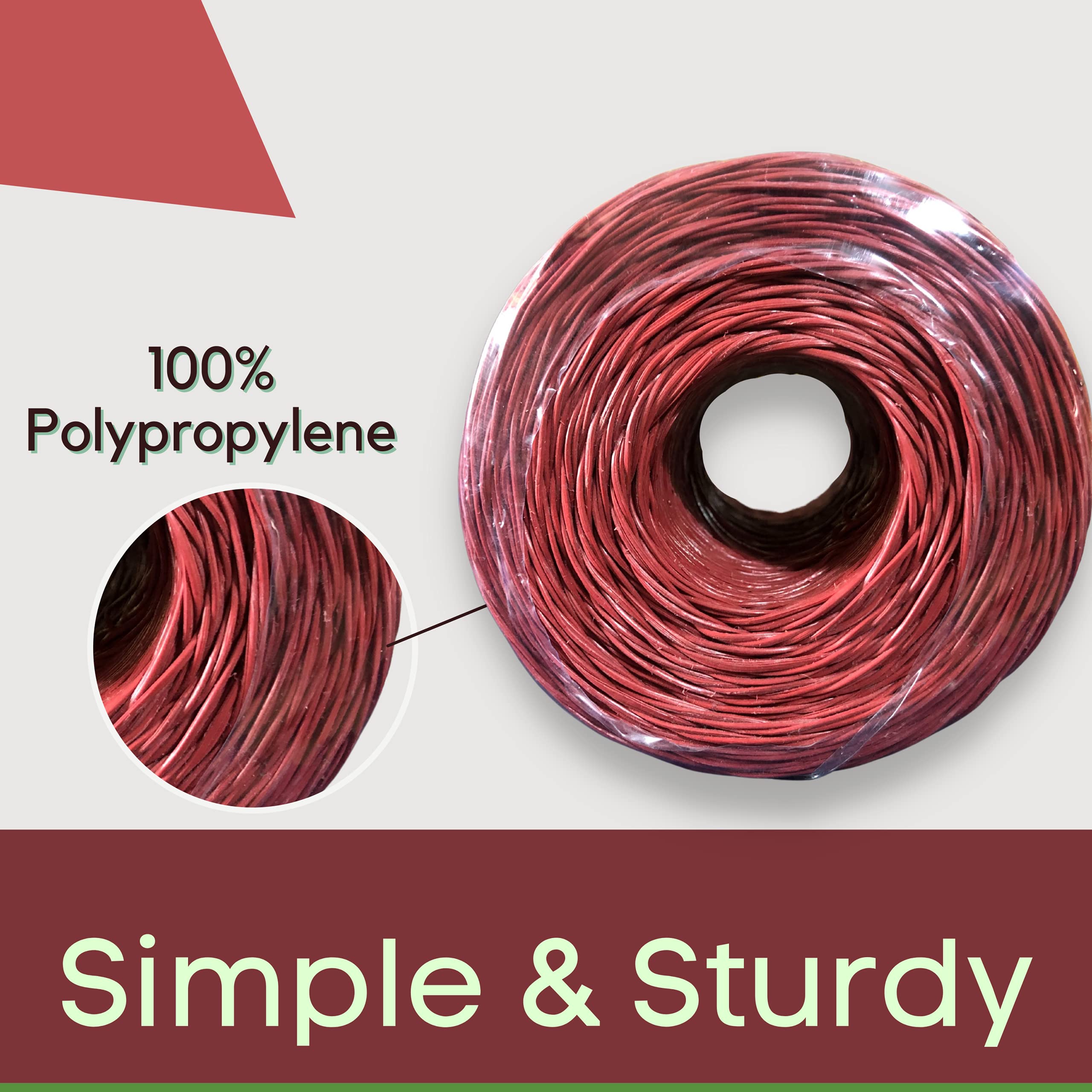 Buildingshop (Pack 2) Plastic Rope/Sutli Rassi Rope for Craft/Thread Roll Used for Packaging/Gardening Twine/Craft String/Tying Thread 400 Meter (Multi-Color) - Image 5 thumbnail