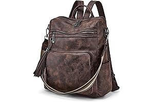 Chic Women's Leather Backpack Purse with Tassel Detail