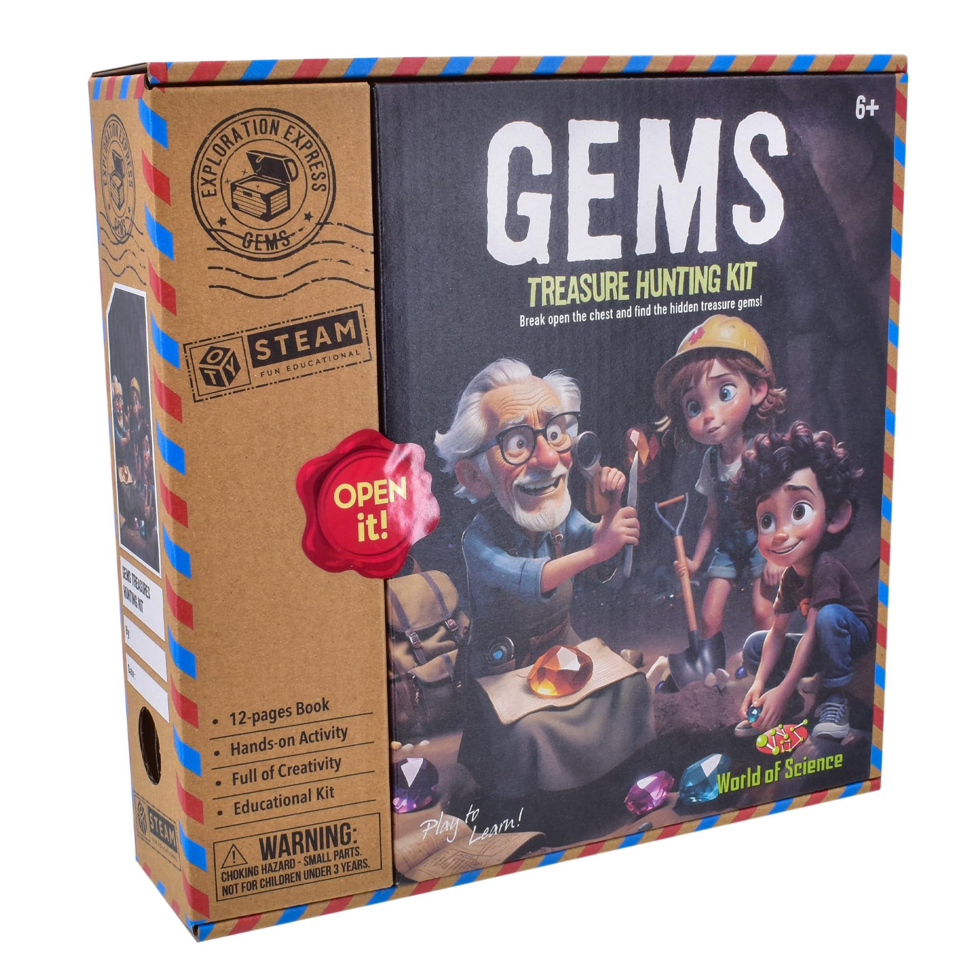 World of Science Educational Collection Kits | Educational STEAM Science Kit (Gems Collection)