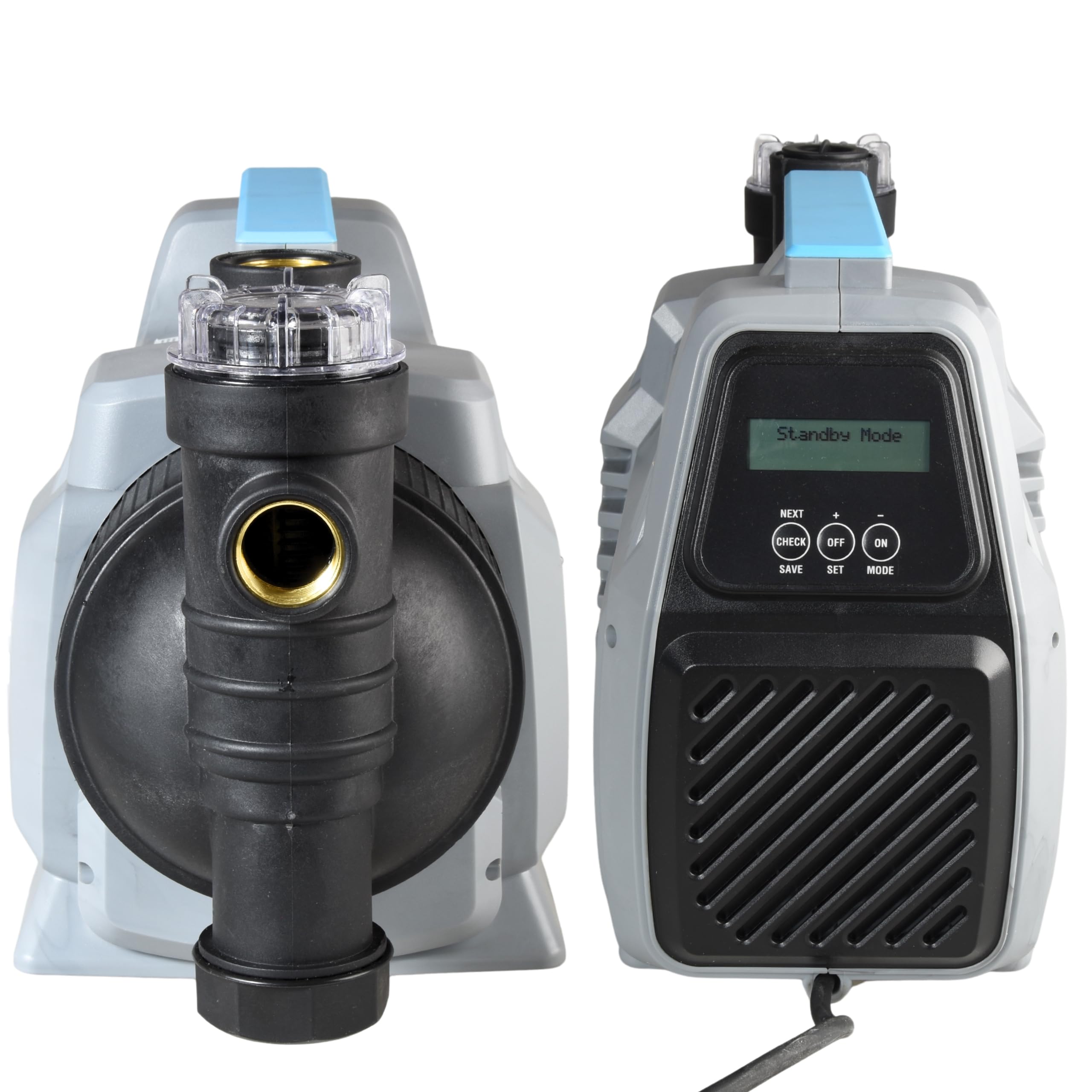 Gartenpumpe HANDY 5000 AUTO (1300 W, 5100 l/h, 50 m Förderhöhe, 5 bar) - Intelligente Wasserpumpe mit automatischer Steuerung - mit Vorfilter, LC-Display mit Timer - Gartenbewässerung & Rasensprenger