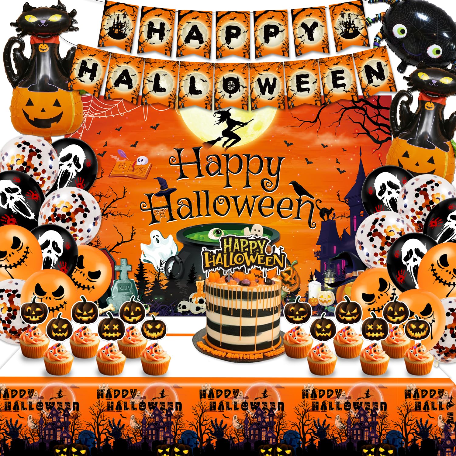 Halloween Party Decorations Supplies, Party Banner Balloon Decorations