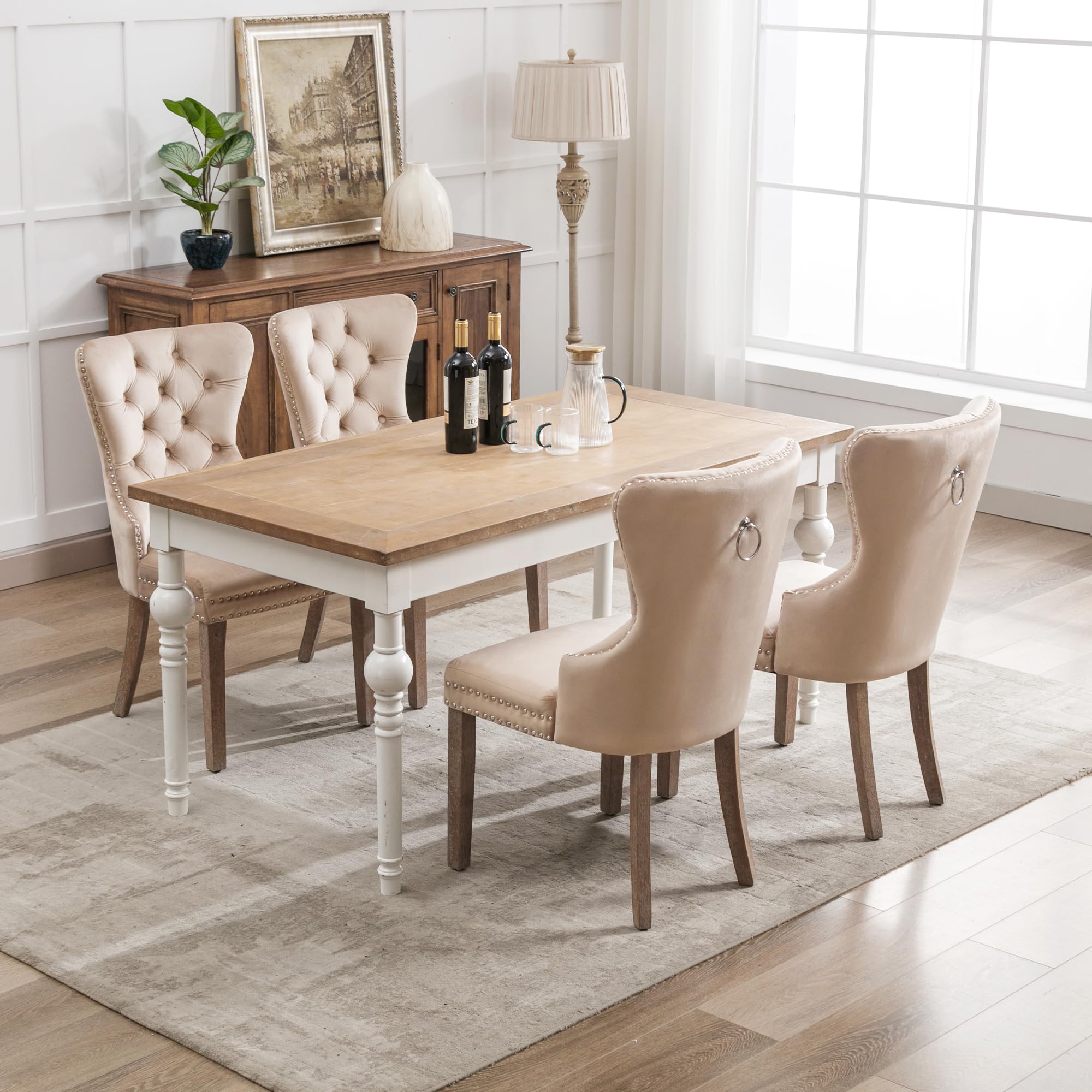 Set Di 2 Sedie Da Pranzo In Velluto Blu Con Gambe Cromate – Schienale Alto, Imbottitura Ortopedica, Struttura In Legno Massello, Design A Testa Di Chiodo