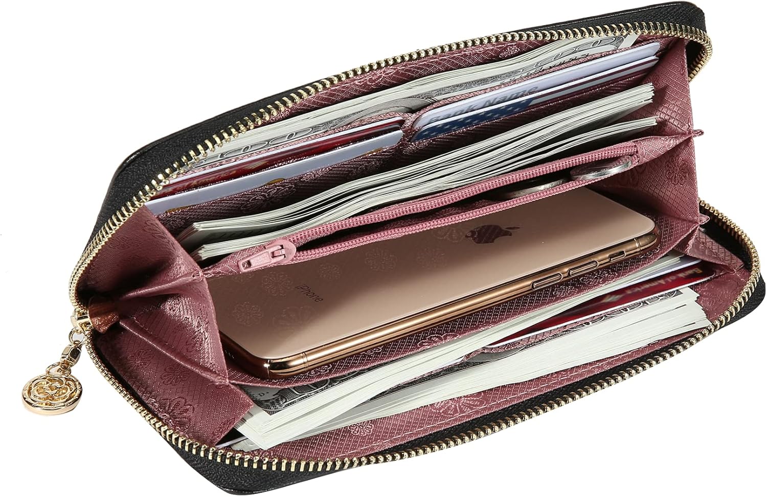 Miniatura 7 de Carteras de cuero para mujer carteras de pulsera de moda bolso de mujer cartera de cuero delgada para tarjetas de crédito para mujer