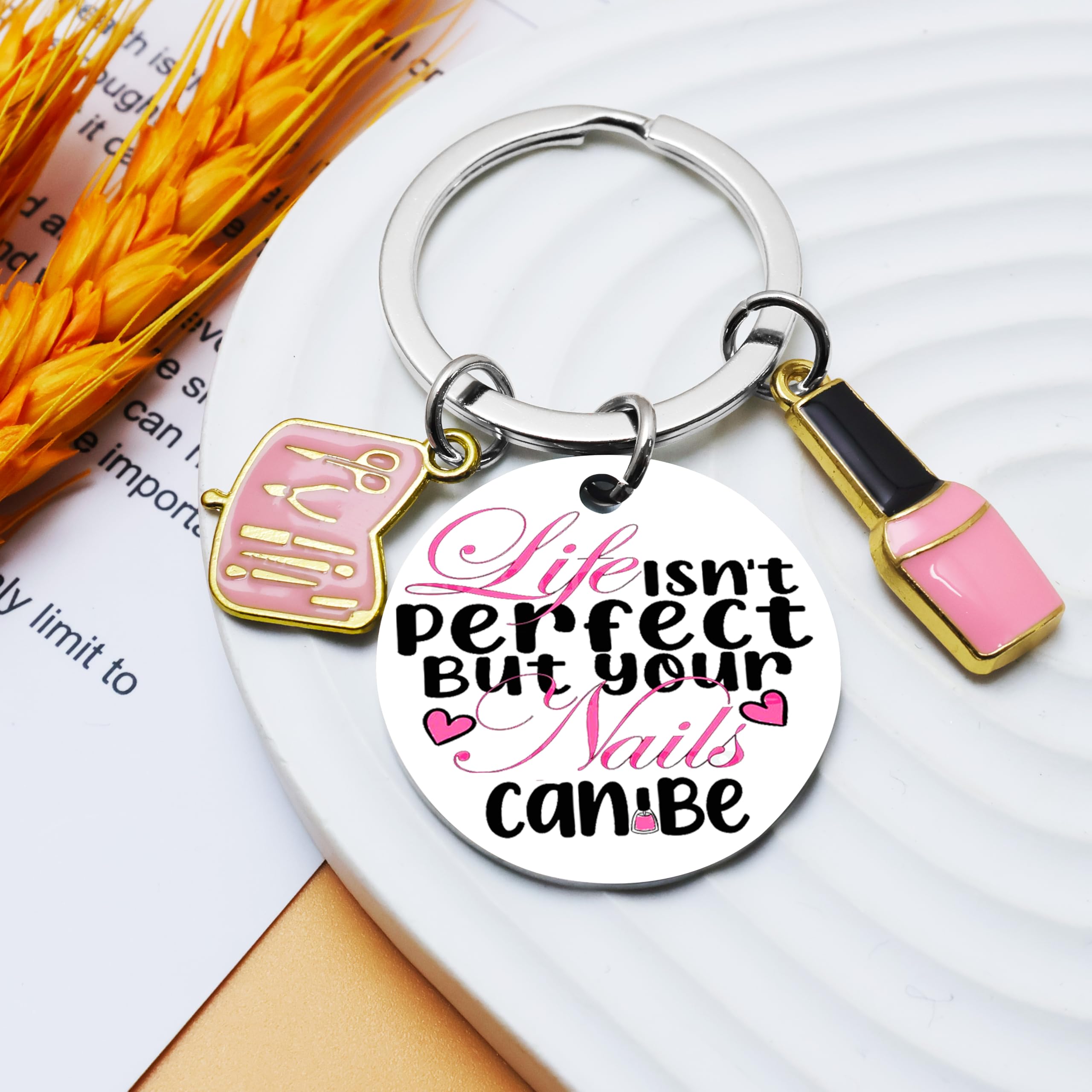 Nail Tech Gifts for Women Manicurist Keychain Nails Techs Artist Salon Gift for Nails Technician Manicurist Nail Tech Decor Gifts for Women Birthday Christmas Gift Ideas