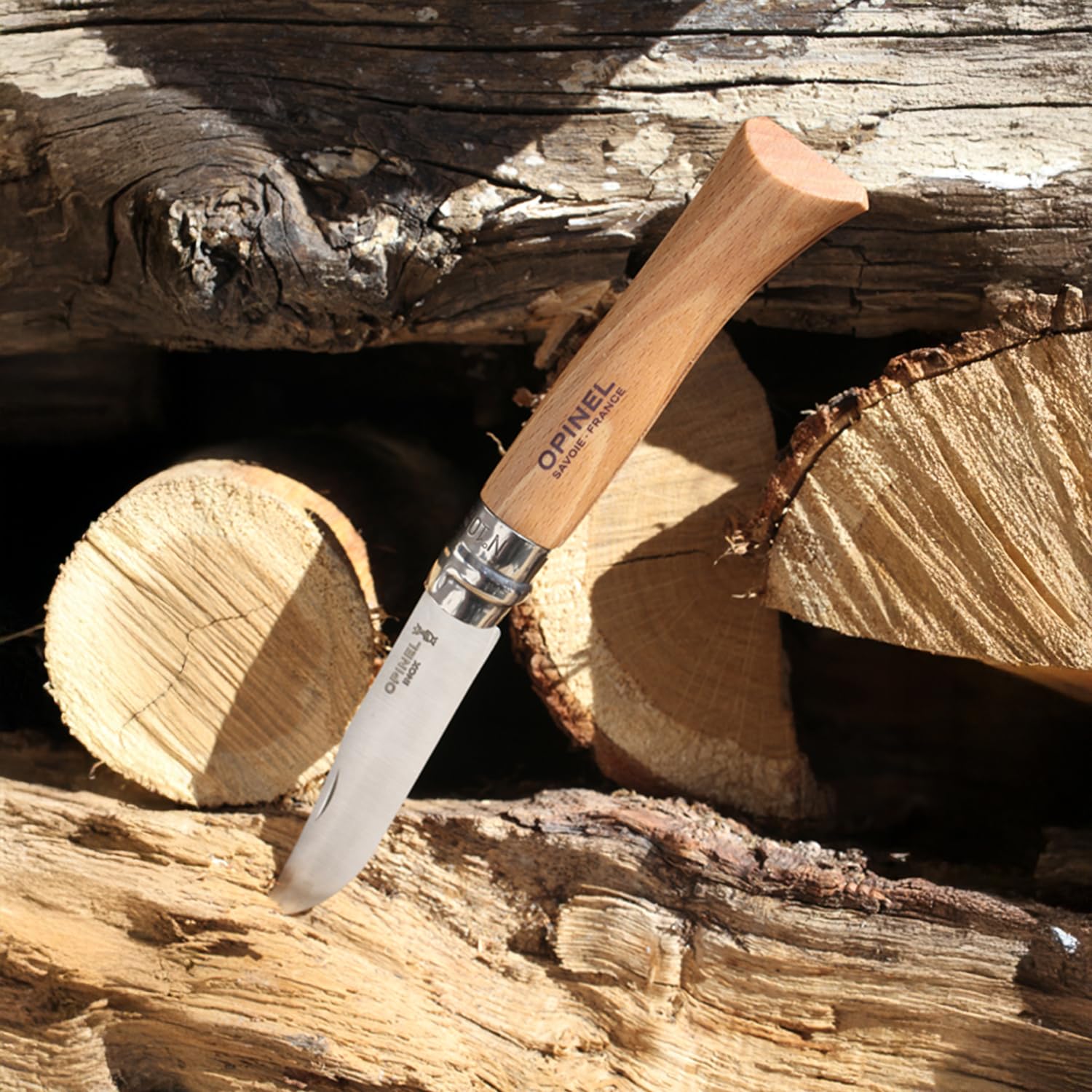 Opinel - Coffret Collection 10 Couteaux de Poche - N°02, 03, 04, 05, 06, 07, 08, 09, 10 et 12 - Lame Acier Inox, Manche Bois de Hêtre - Fabrication Française