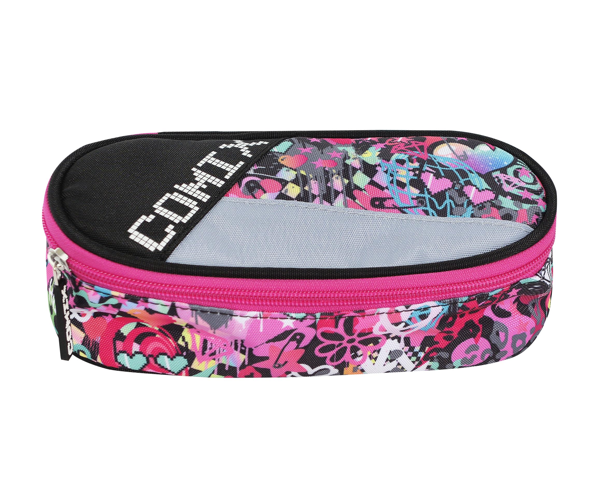 Astuccio Ovale Organizzato Comix Bright Hearts Girl