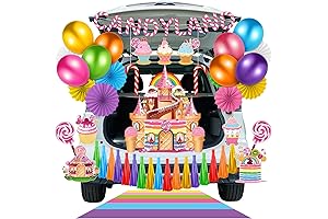 65 Pcs Halloween Trunk or Treat Decorations Kit with Candyland Sweet