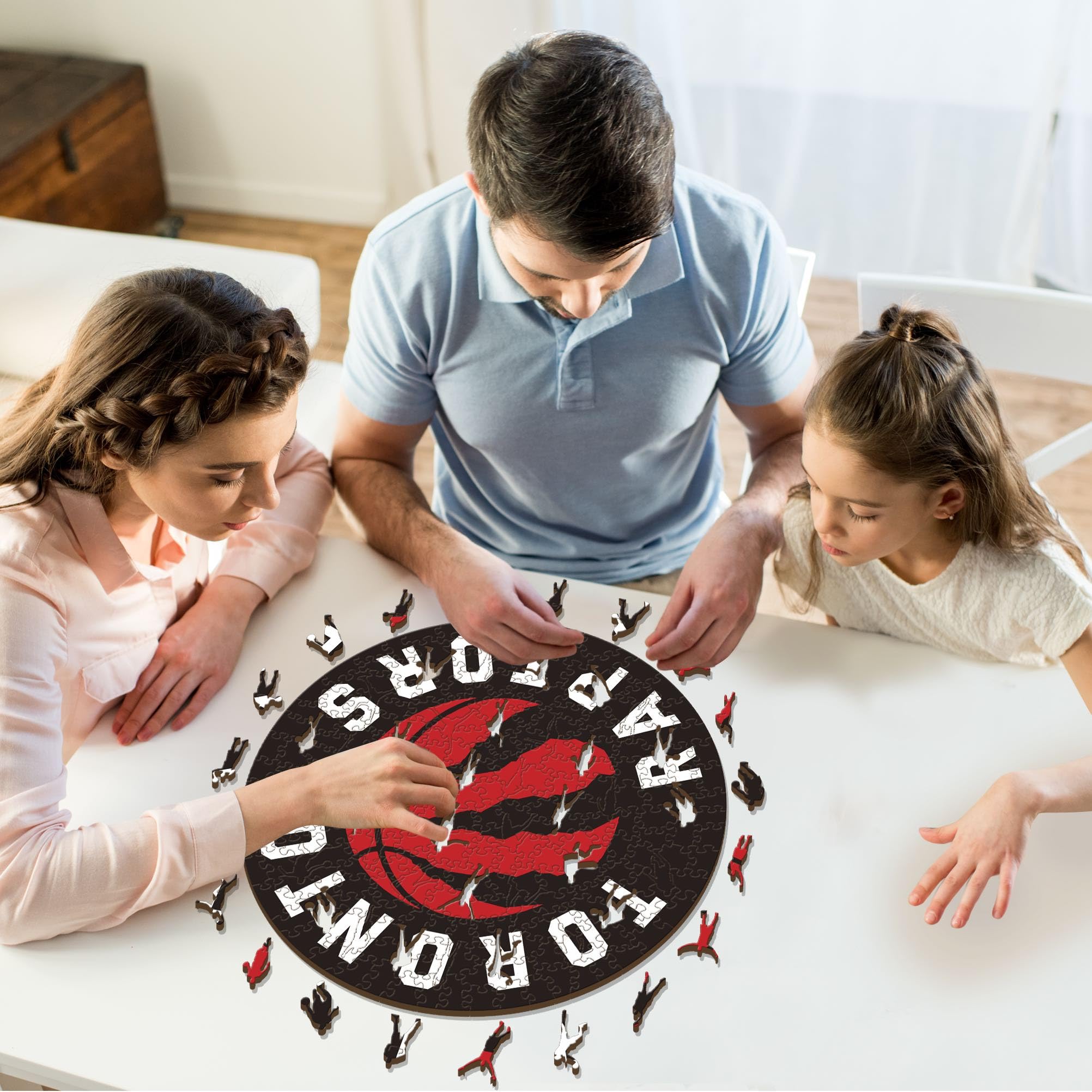 Iconic Puzzles -NBA Drewniane puzzle, wielokolorowe, L, 500 sztuk, TorontoRaptors-L
