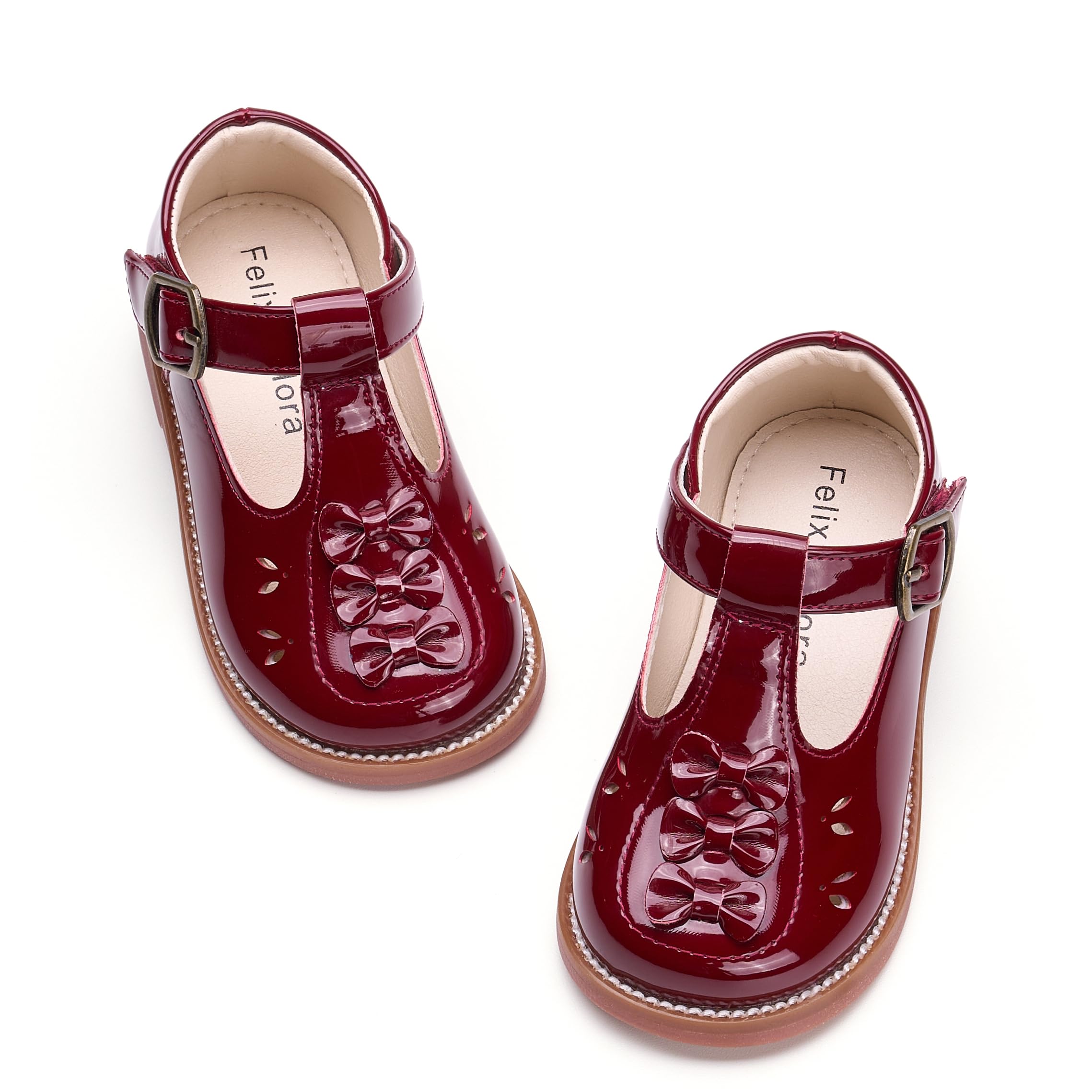 Felix &amp; Flora Toddler Little Girl Mary Jane Dress Shoes - Ballet Flats for Easter Flower Girl Party School Shoes.