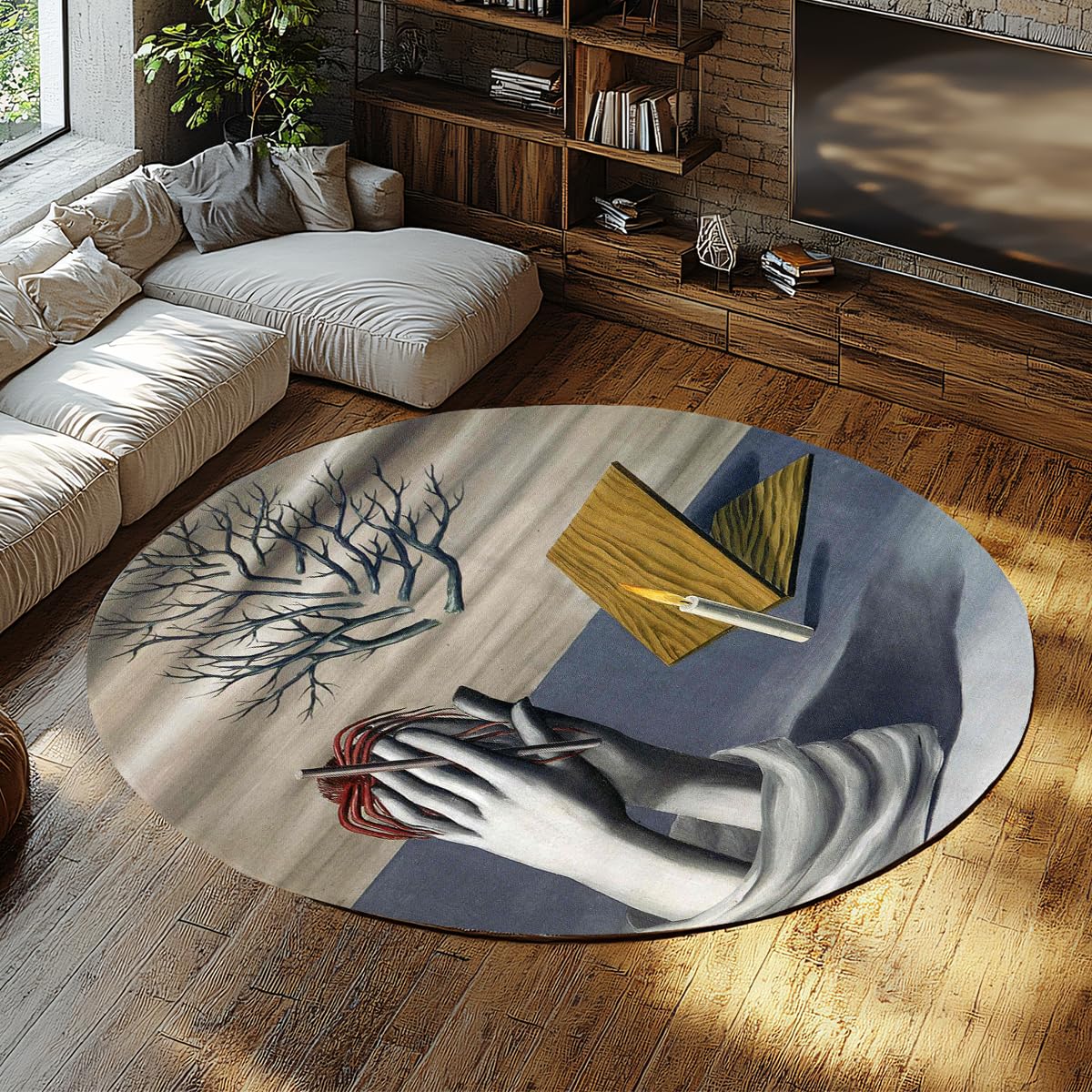 Tapis René Magritte antidérapant pour sécuriser et décorer un sol glissant