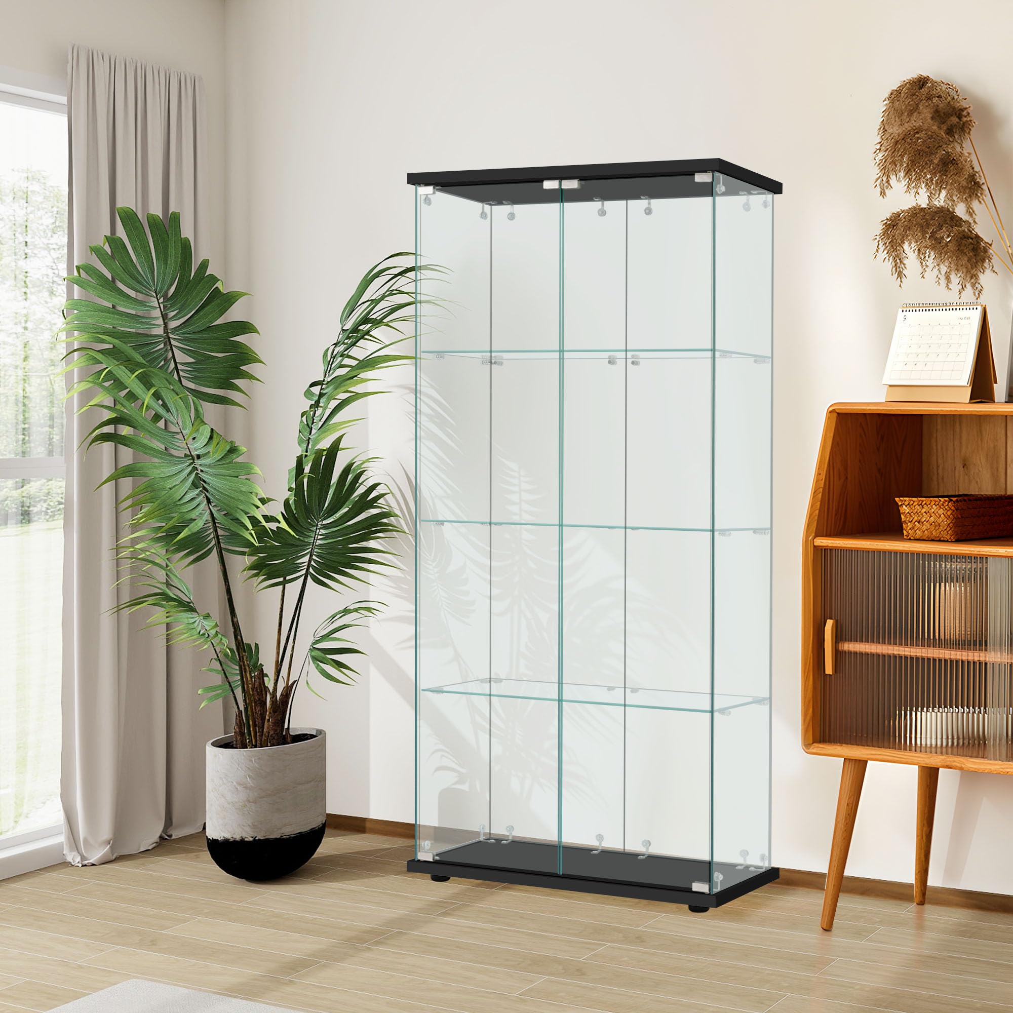 【幅80.5cm×奥行36.5cm×高さ86cm】コレクションケース 両扉タイプ Amazon｜【日本倉庫出荷】大型 コレクションケース 4段 両扉 幅80.5