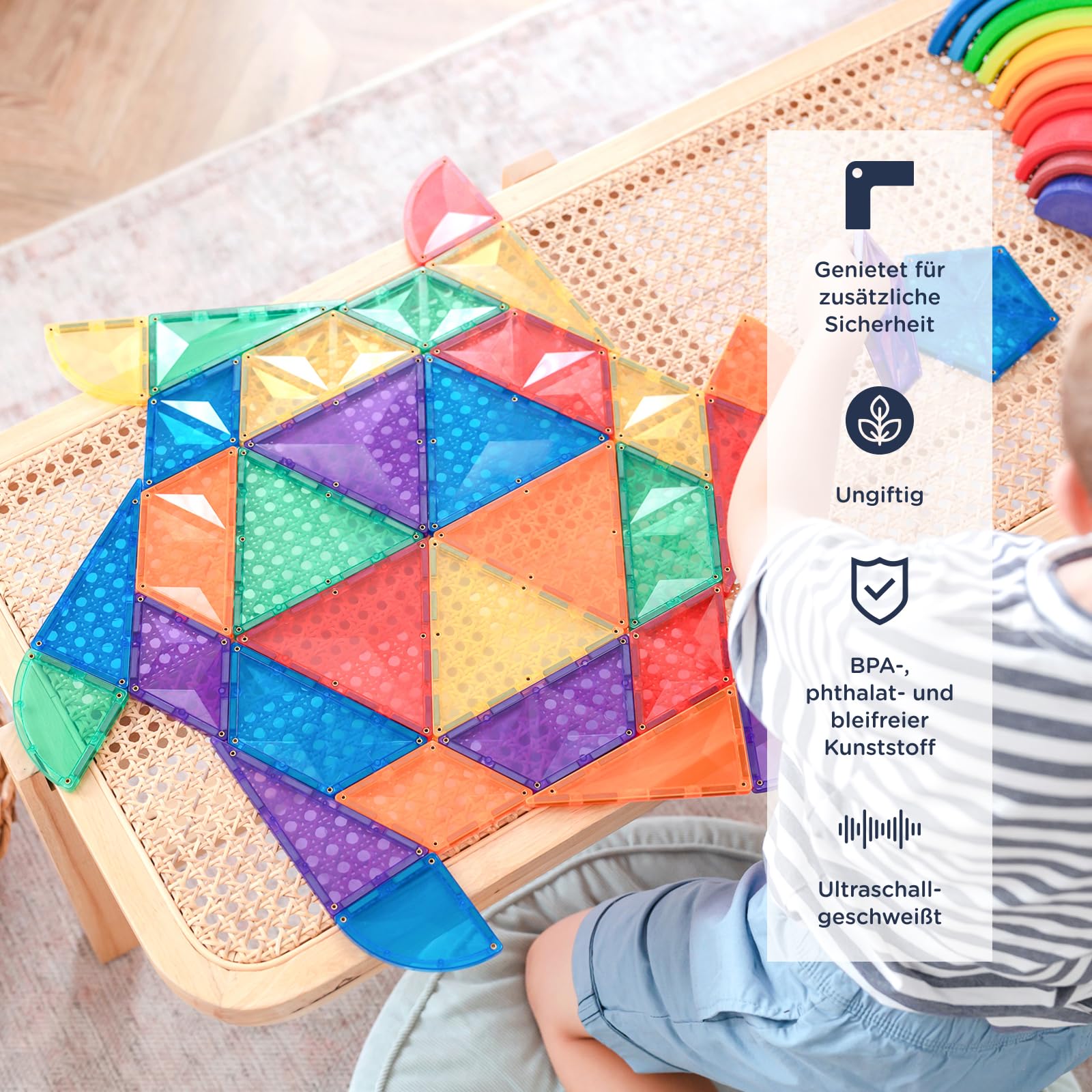 CONNETIX Erweiterungspaket Regenbogenform, 36 Stück, Mehrfarbig