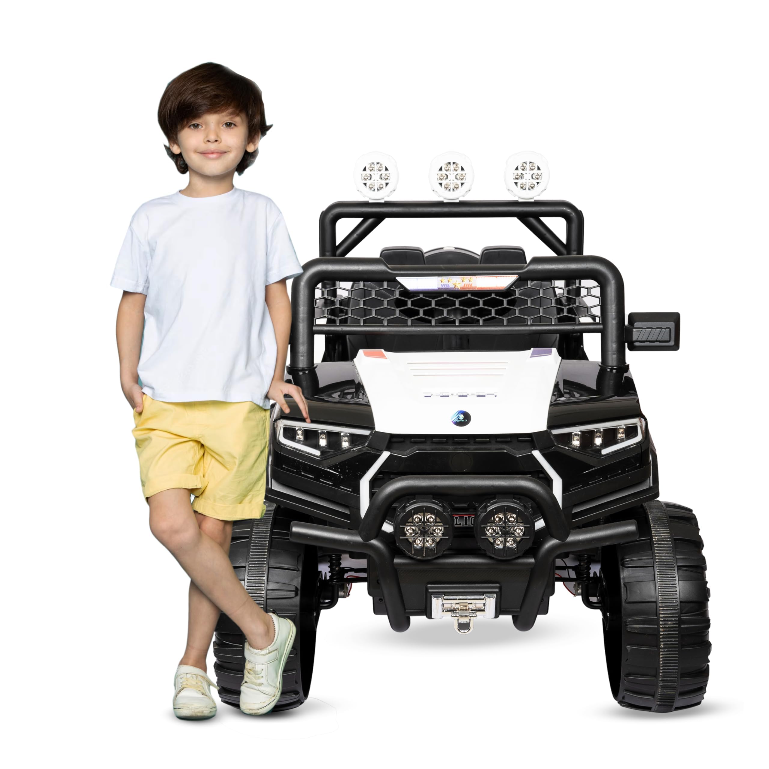 NORMAN JR Rechargeable Battery Operated Jeep For Kids, Ride On Toy Kids Car With Music & Light | Baby Big Battery Car | Electric Jeep Car For Kids To Drive 3 To 8 Years Boys Girls (Police),Black (B0CM974Y1H) Amazon Price History, Amazon Price Tracker