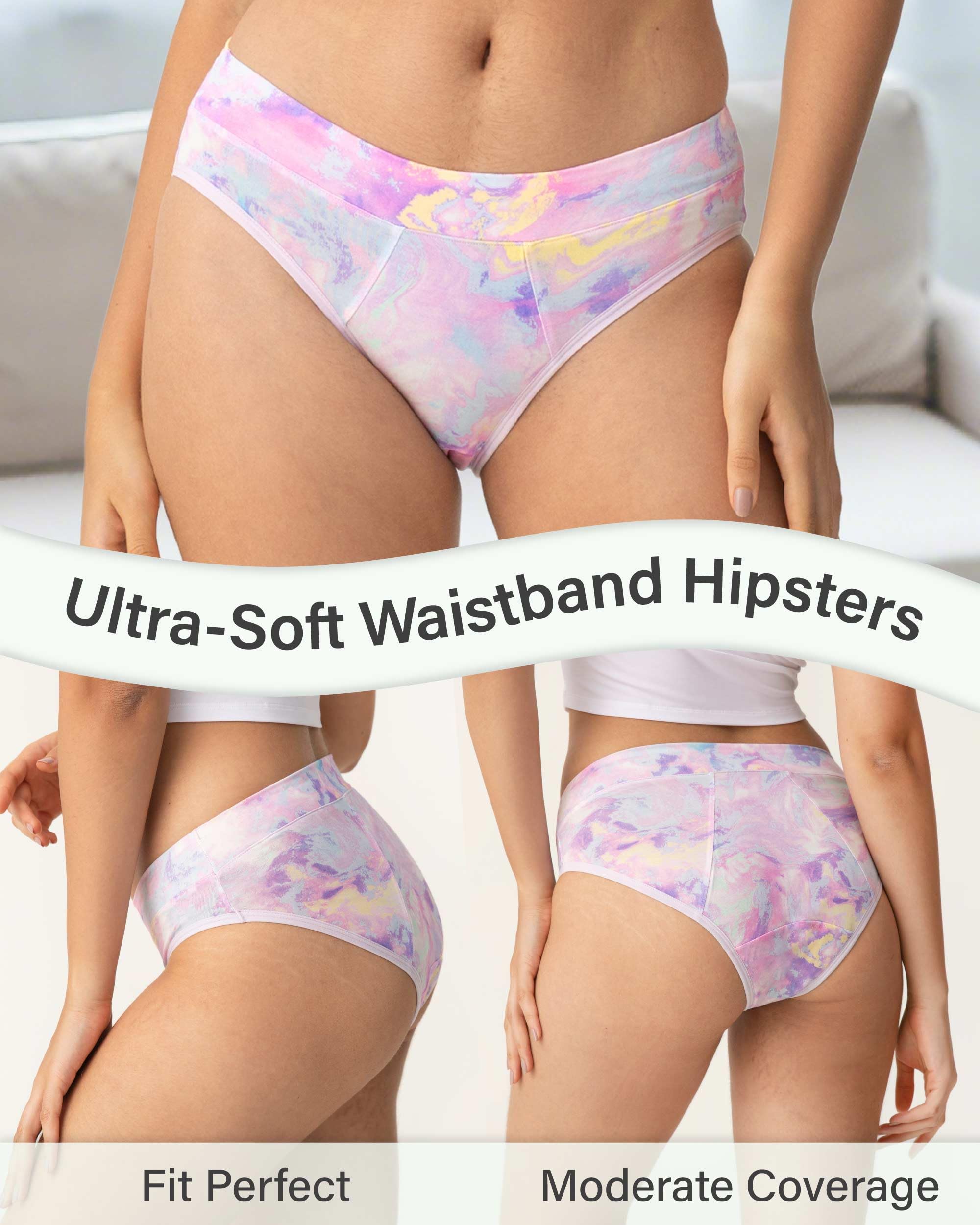 Neione Bragas Menstruales Flujo Moderado Braguitas Hipster Absorbentes de Modal para Mujer Niña - 5