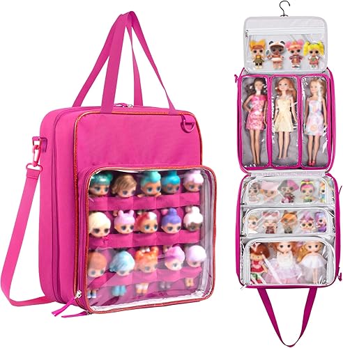 Estuche de transporte para muñecas compatible con muñecas LOL Surprise Todos, organizador colgante bolsa de almacenamiento