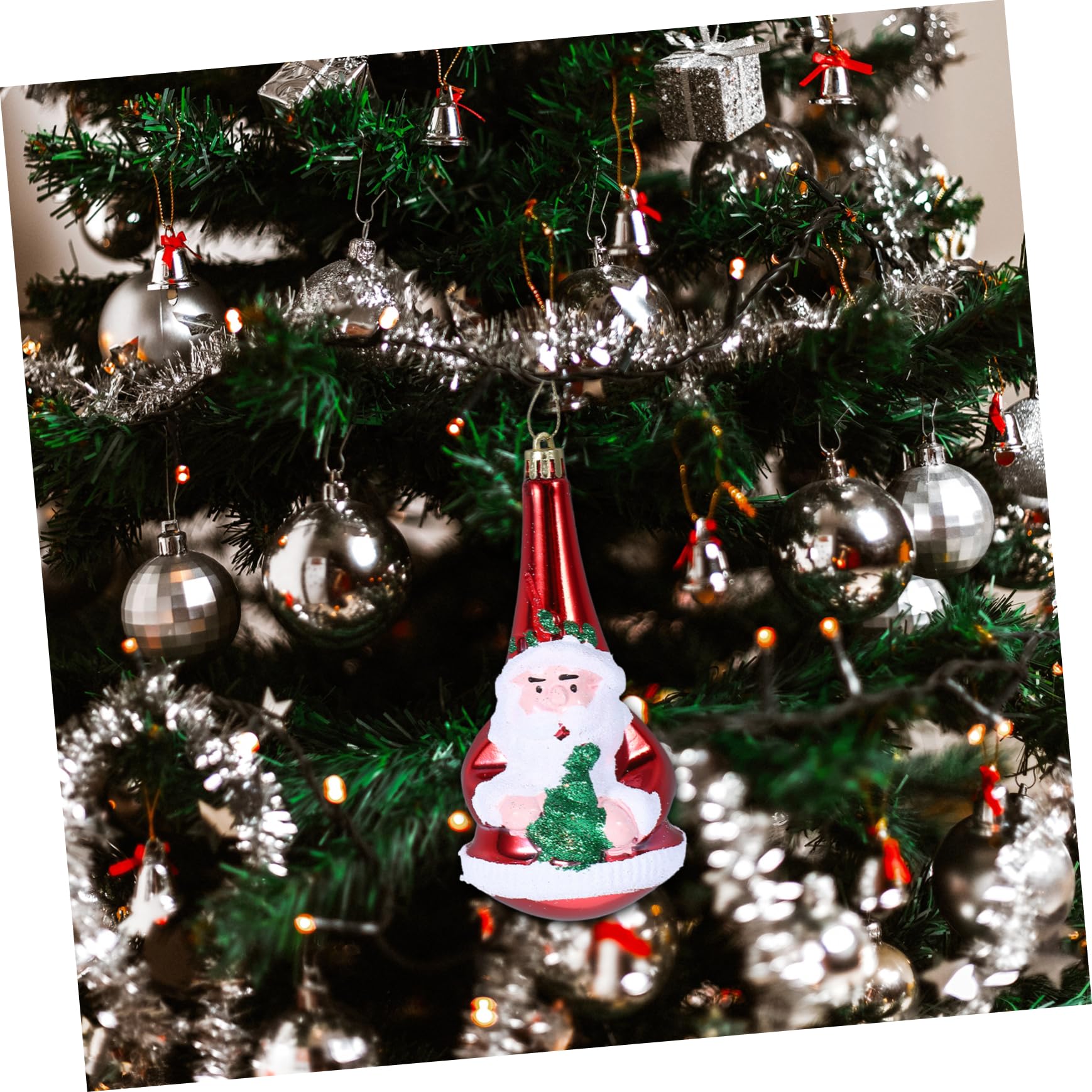 IMIKEYA 15 STK Christbaumschmuck Weihnachtsbaumschmuck zum Aufhängen Weihnachtsbaumschmuck für Kinder Weihnachtsbaum hängen Weihnachtsmann-Anhänger Charms anhänger Weihnachtsbedarf Plastik