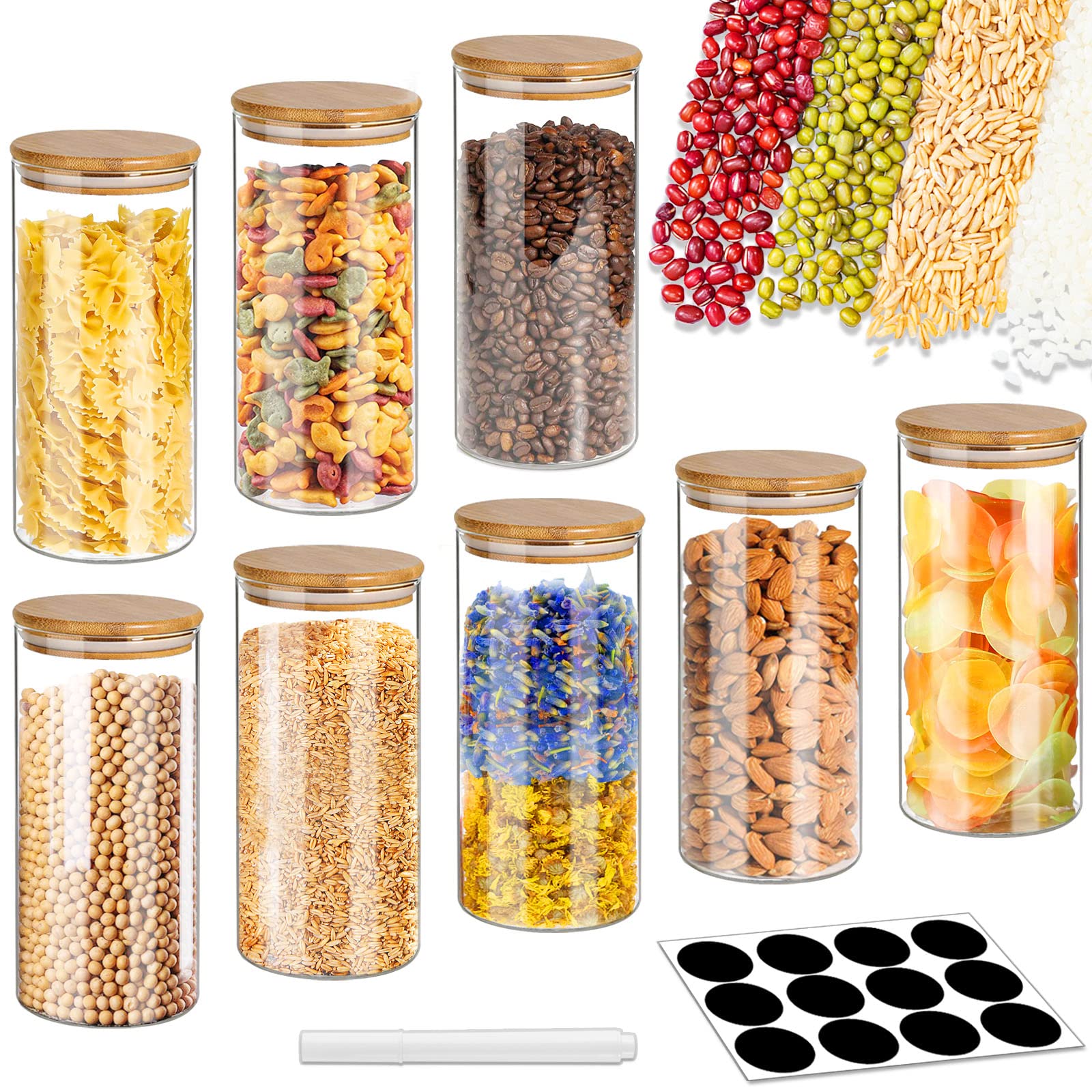 Buy SLifeJars Glass Food Storage Containers Jars with Airtight Bamboo