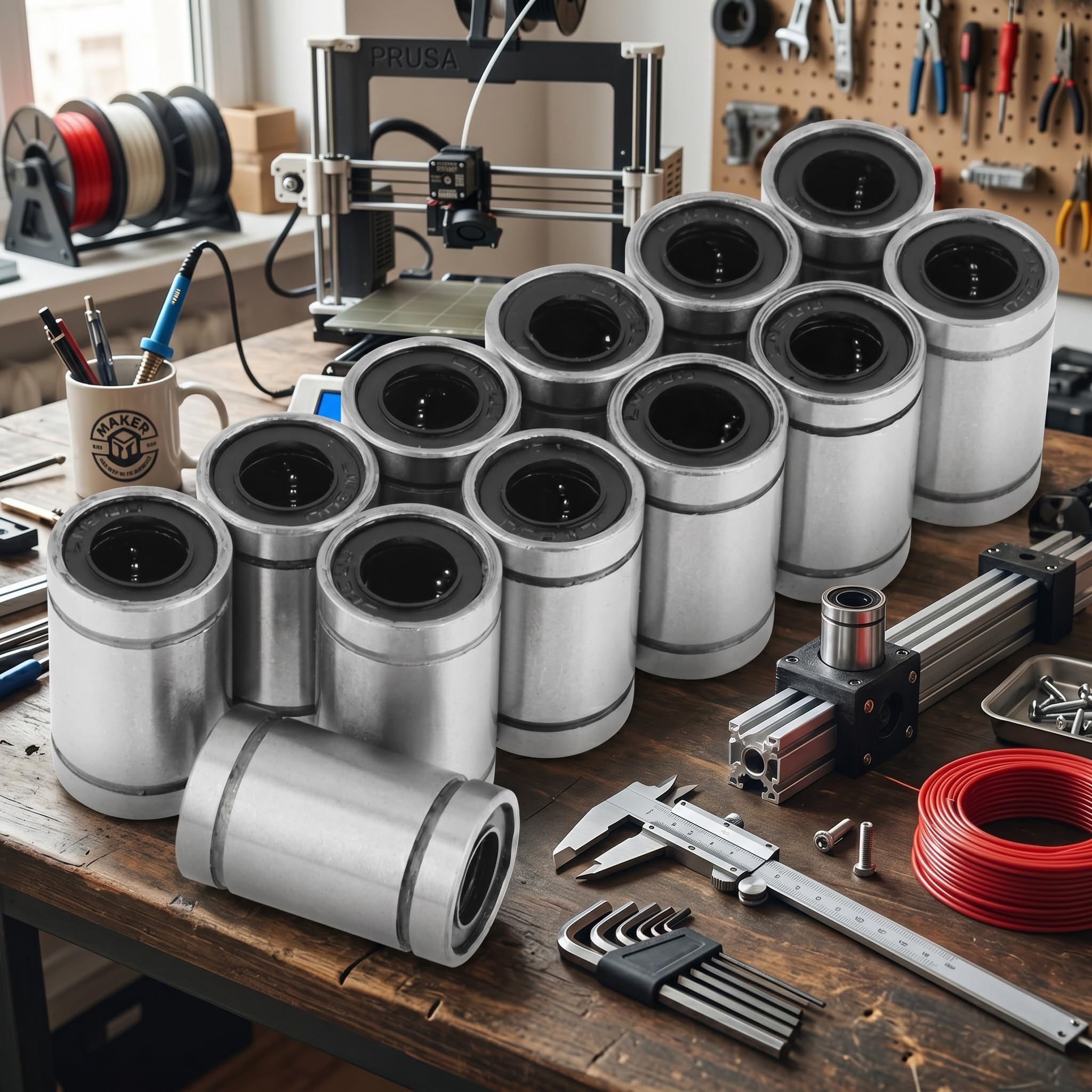 Rodamientos de Bolas Lineales LM8UU 8mm 15mm para CNC Impresora 3D