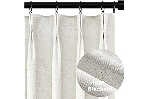 Topfinel 90" Premium Blackout Linen Curtains