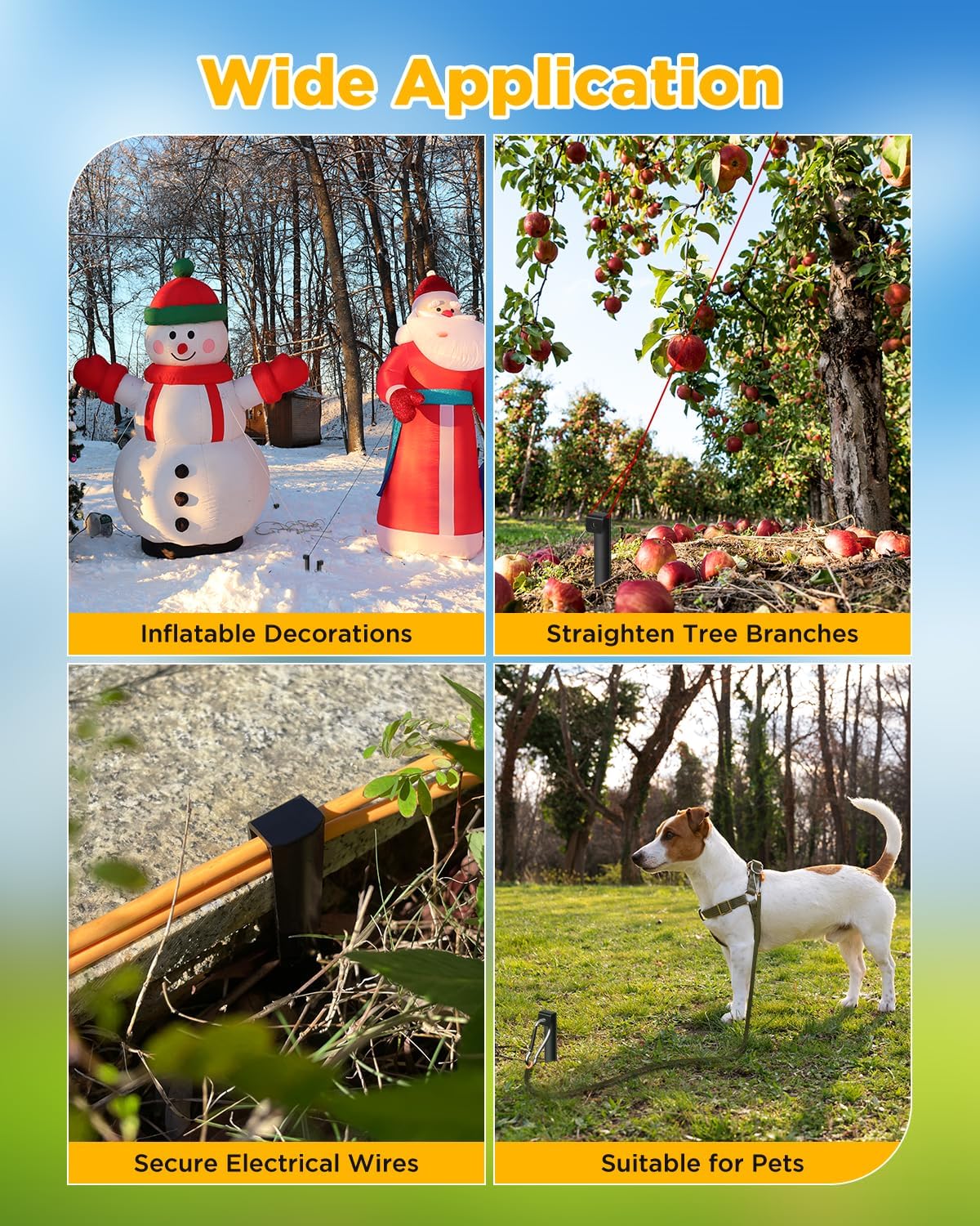 Landscape Edging Metal Stakes - 20 Pcs, 10 Inch Garden Landscape Stakes, High Carbon Steel Landscape Anchoring Stakes for Flowerbed Edging, Outdoor Tent and Landscape Edging Coil - Image 7