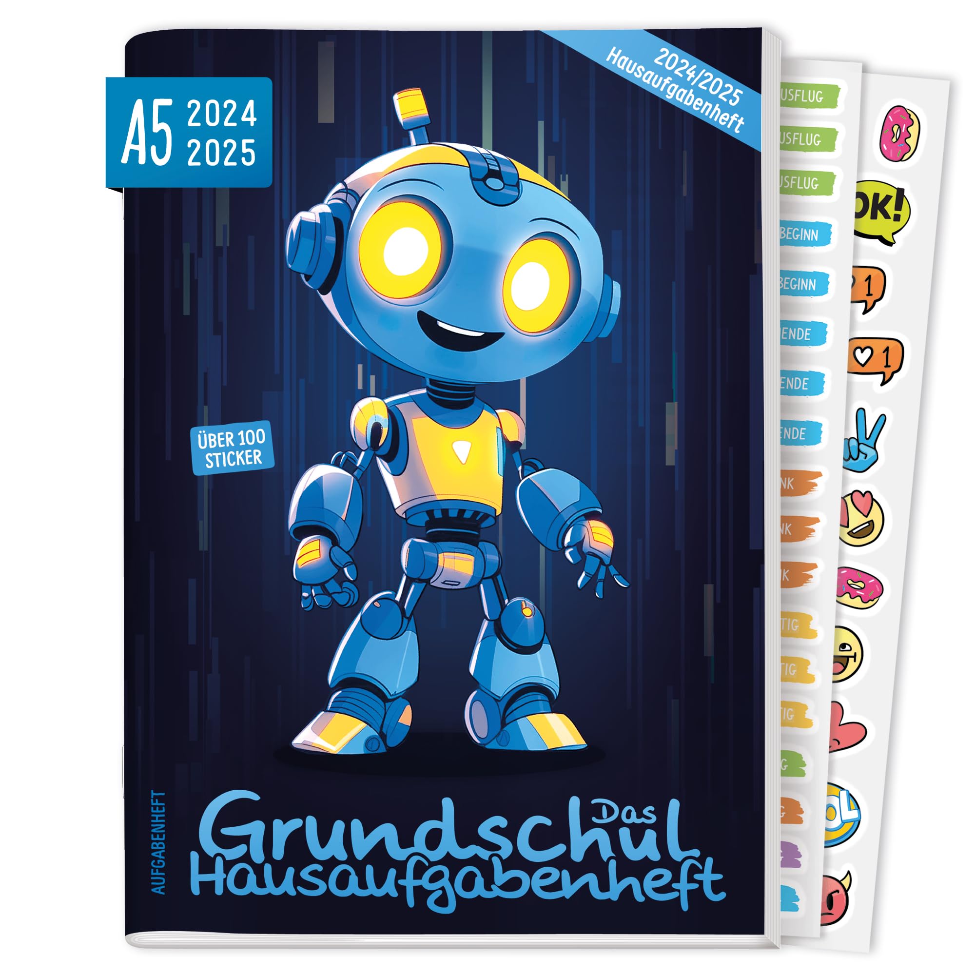 Hausaufgabenheft Grundschule 2018/2019 – A5 Mit Frosch-Motiv, Inkl. Stundenplan & Lerntipps