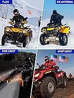 Vista 3 de Whip Light Mounts for ATV, Quad Light Mounts Fit 0.875", 1", 1.125" Rack Bars and Bandlebars, Adjustable Mount Made of Alloy Aluminum, Easy