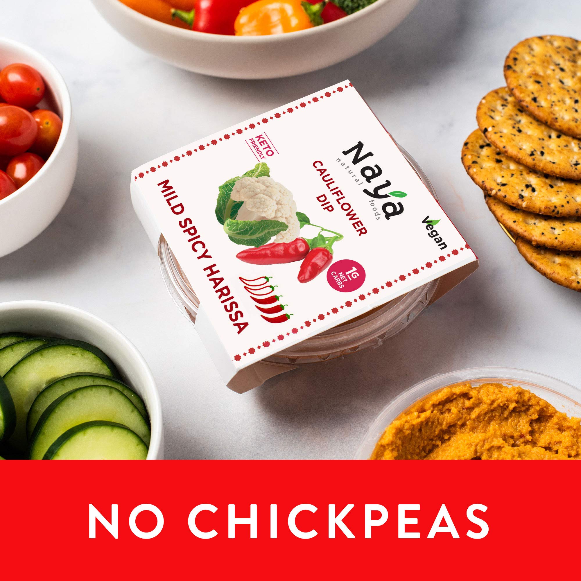 Buy Cauliflower Hummus Low Carb, Sugar Free, Keto Friendly (Variety