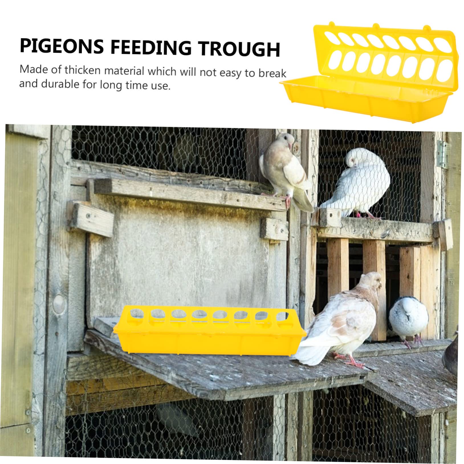 HANABASS 4pezzi Mangiatoie Per Uccelli Abbeveratoio e Contenitori Per Pigeon Pratici e Leggeri Per Pappagalli Canarini e Altri Uccelli Design Spazioso e Facile Da Installare