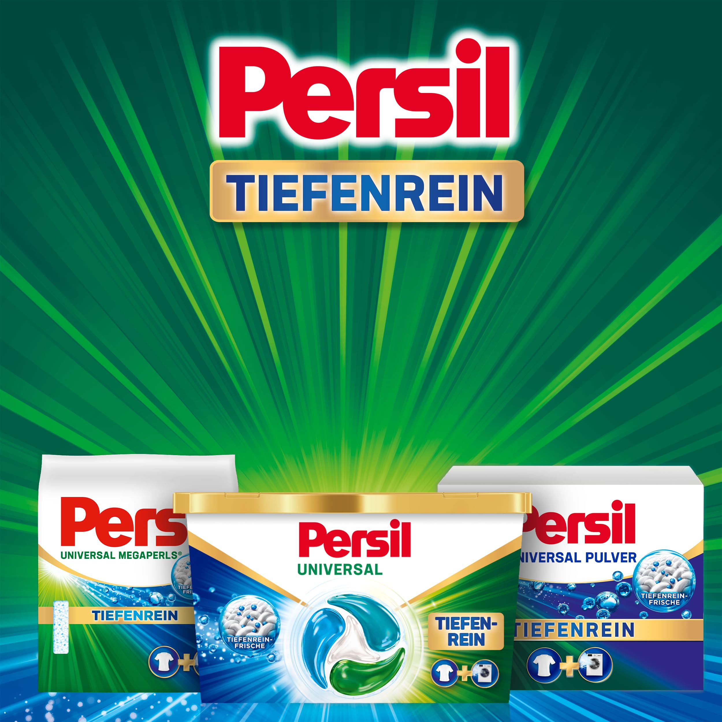 Persil Tiefenrein 4in1 DISCS (100 Waschladungen), Universal Waschmittel mit Tiefenrein-Frische, Vollwaschmittel für reine Wäsche und hygienische Frische für die Maschine