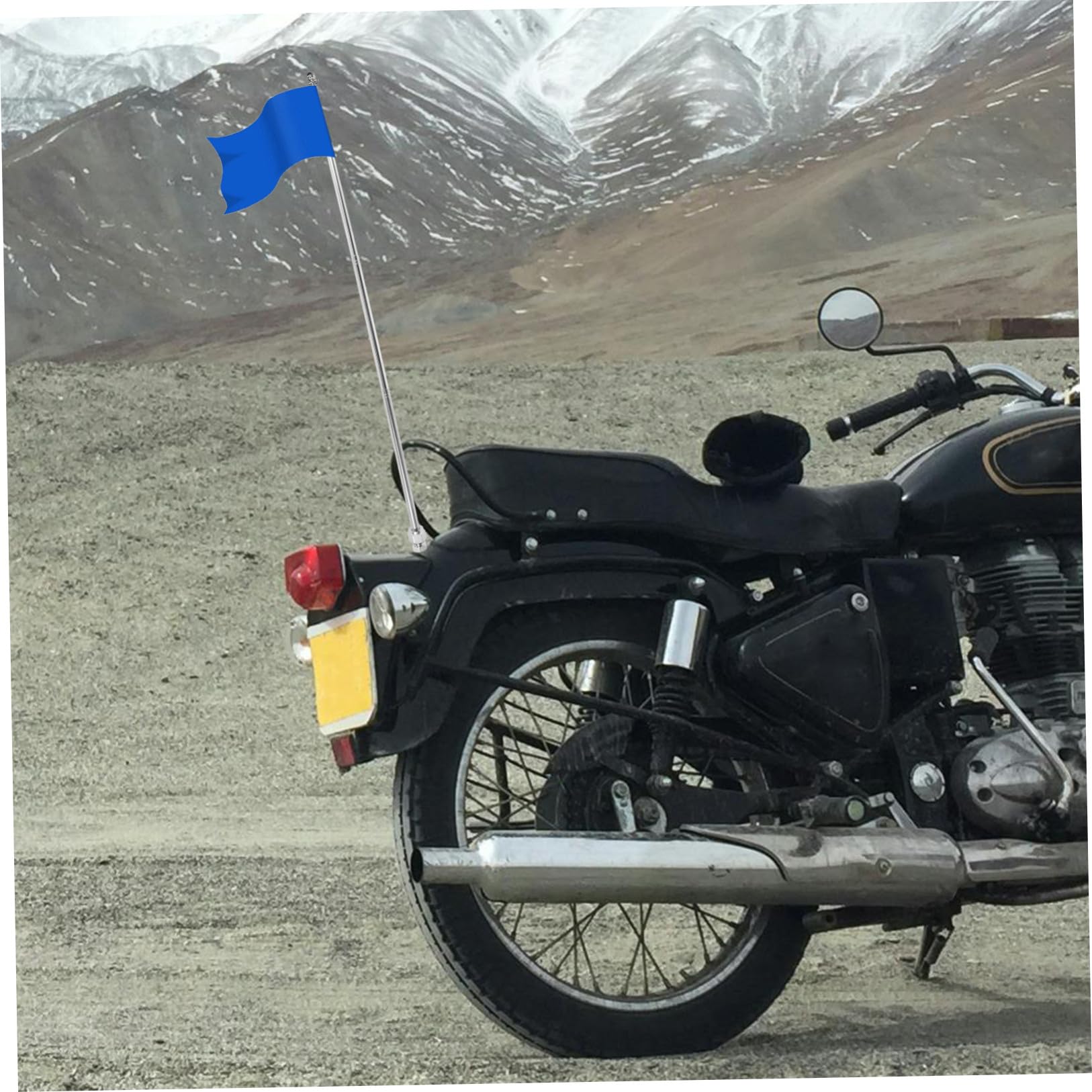 Cabilock Asta de Bandera Retráctil para Bicicleta de Aleación de Aluminio y Acero, Portátil Longitud Ajustable para Mayor Seguridad en Paseos