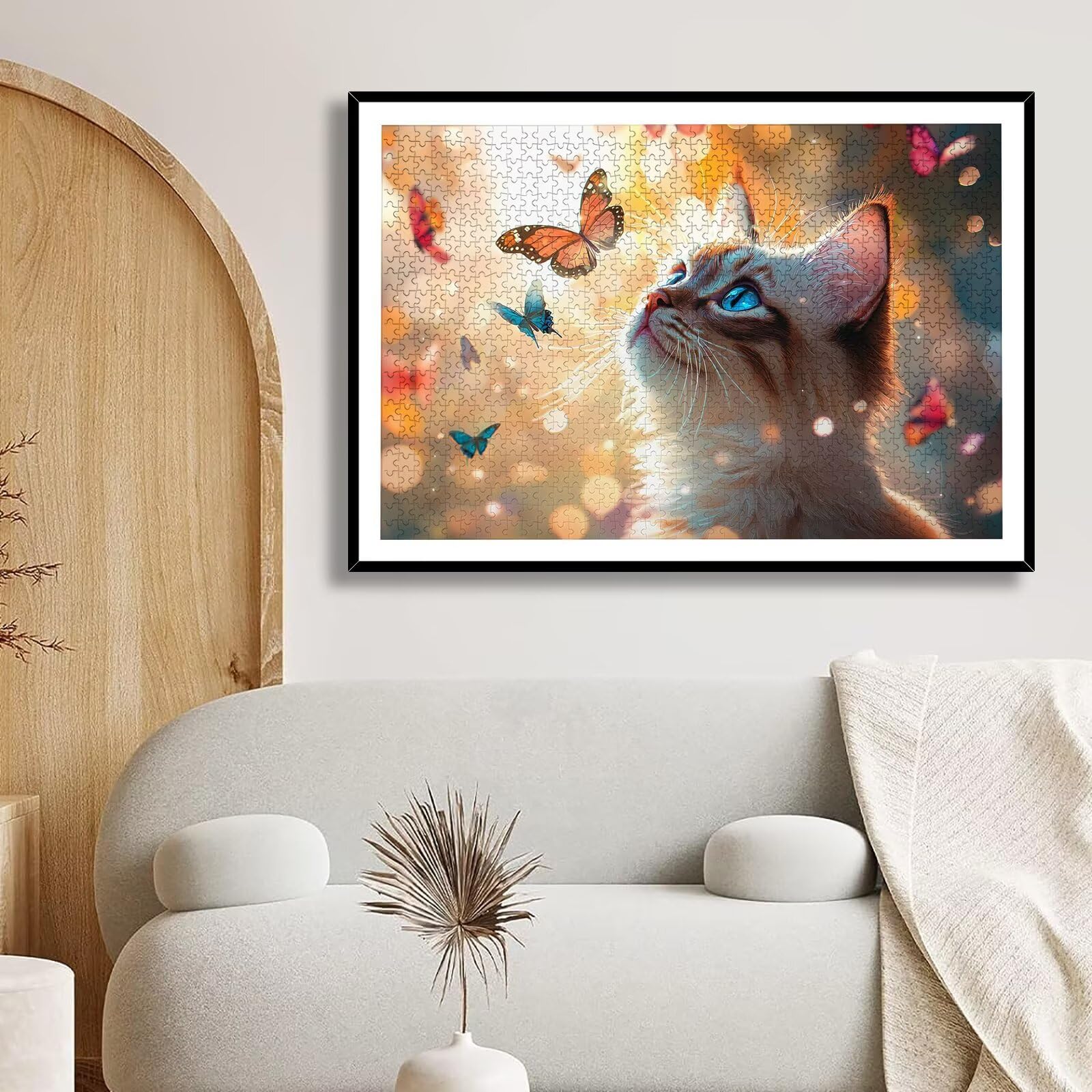 Puzzle 4000 Pezzi Farfalla, Puzzle Gatto 4000 Pezzi Arte per Adulti e Bambini, Misura: 141.5x87.5 cm, Puzzles Legno per Adulti con Squisita Scatola di Imballaggio, Regalo Donna, Regalo Uomo, -8889