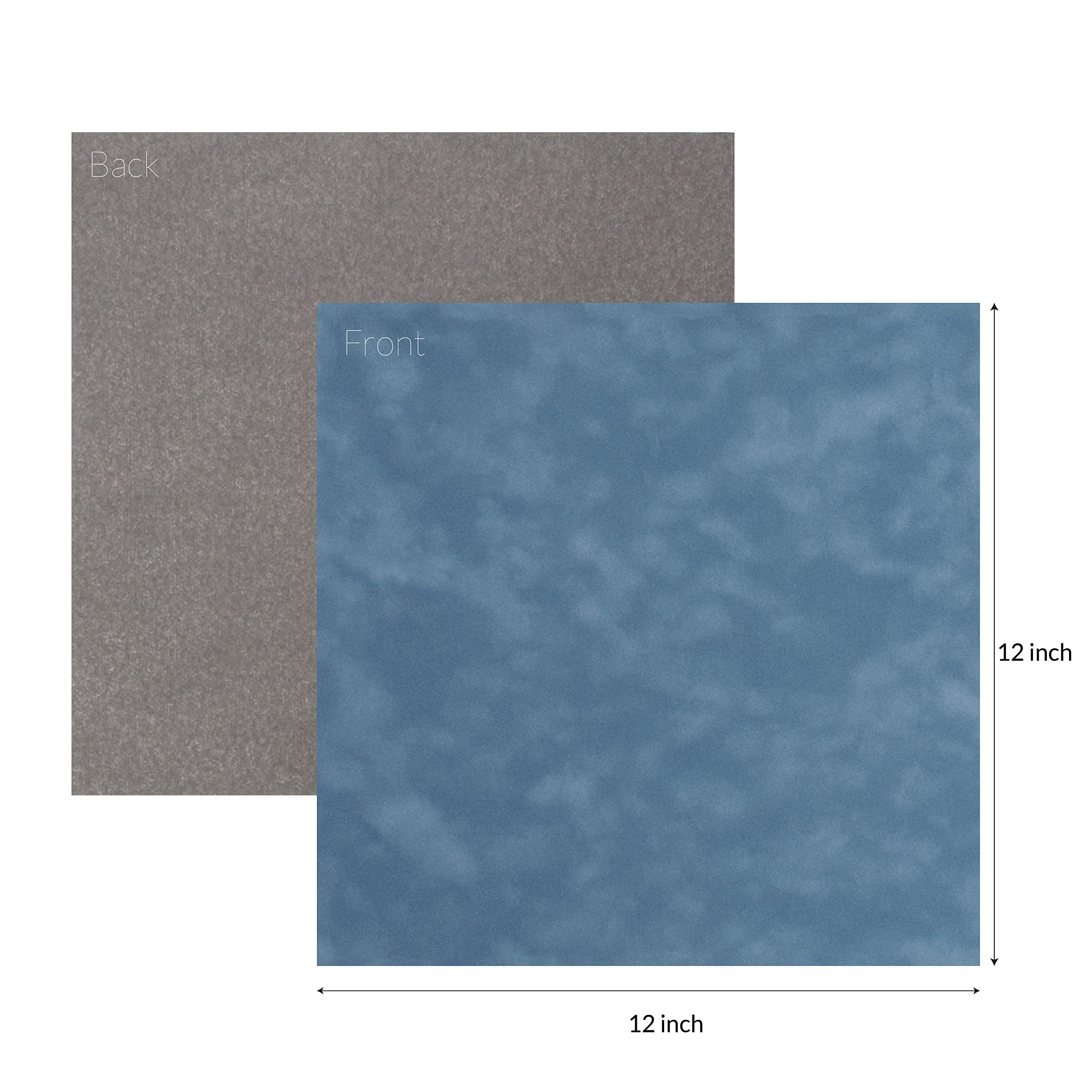 Sew Easy Industries 12 Hojas Papel de Terciopelo, 12 de 30,48 cm, French Azul